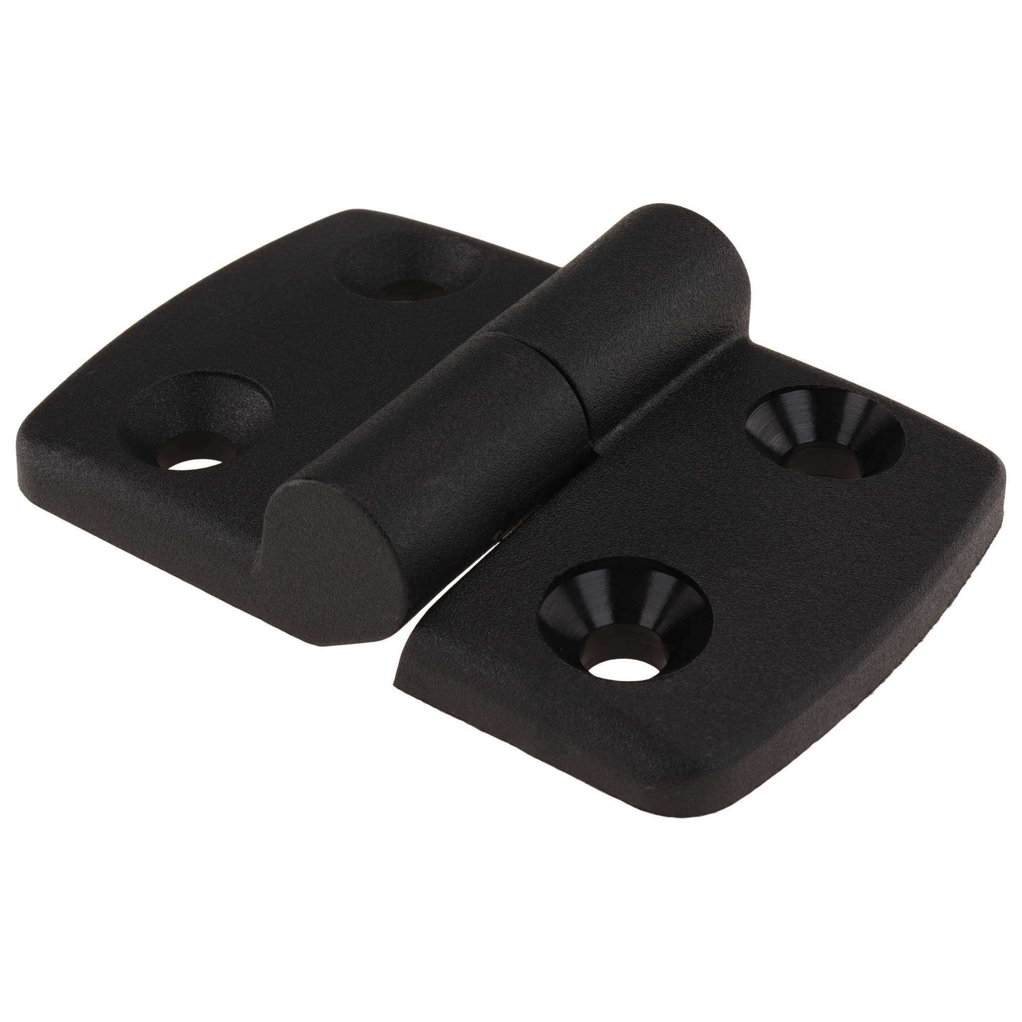 Scharnier, Kunststoff-Kombischarnier, 74,5x48x16, Kunststoff PA glasfaserverstärkt, schwarz