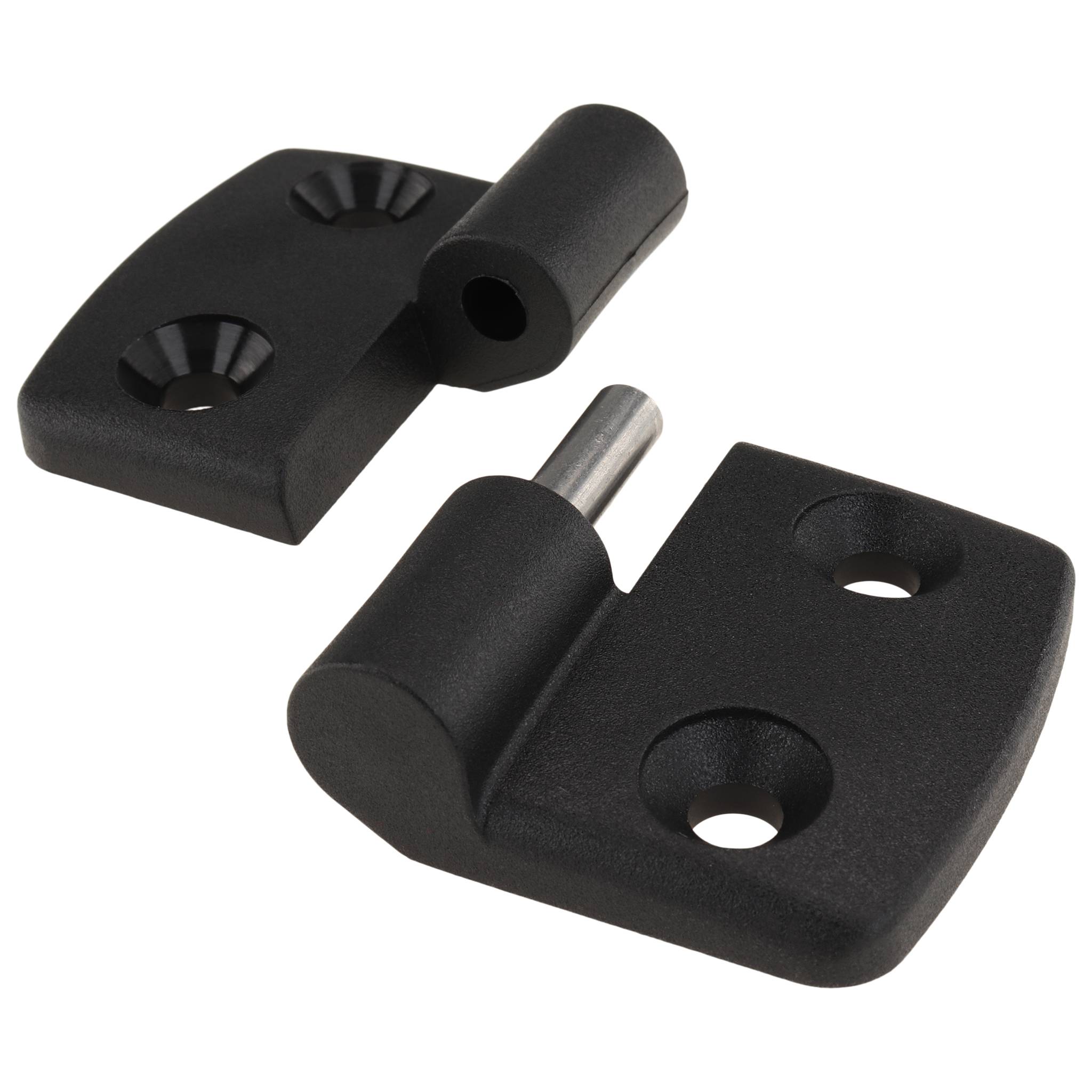 Scharnier, Kunststoff-Kombischarnier, 74,5x48x16, Kunststoff PA glasfaserverstärkt, schwarz