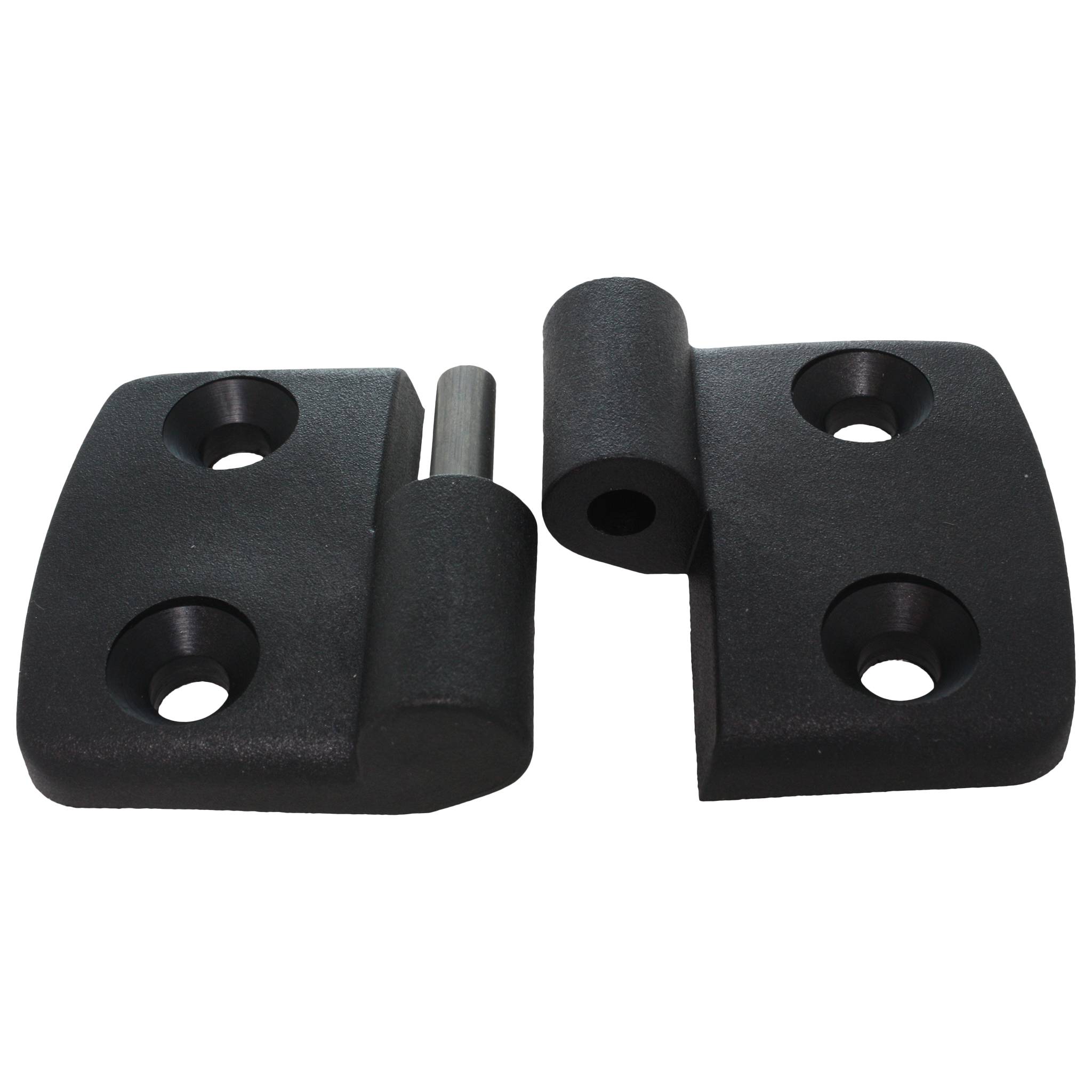 Scharnier, Kunststoff-Kombischarnier, 77x48x16, Kunststoff PA glasfaserverstärkt, schwarz