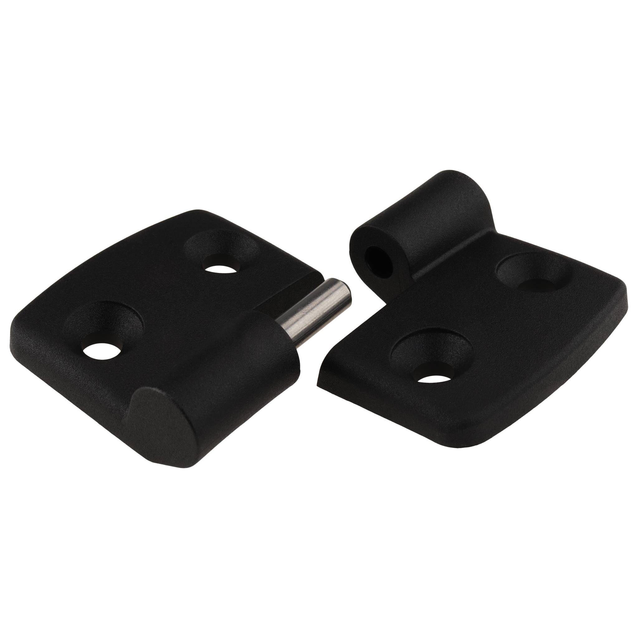 Scharnier, Kunststoff-Kombischarnier, 77x48x16, Kunststoff PA glasfaserverstärkt, schwarz