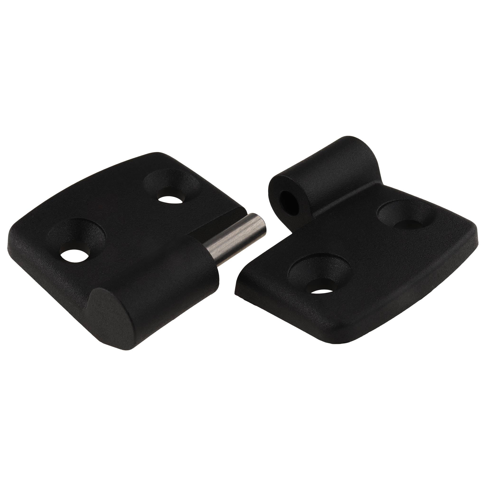 Scharnier, Kunststoff-Kombischarnier, 77x48x16, Kunststoff PA glasfaserverstärkt, schwarz