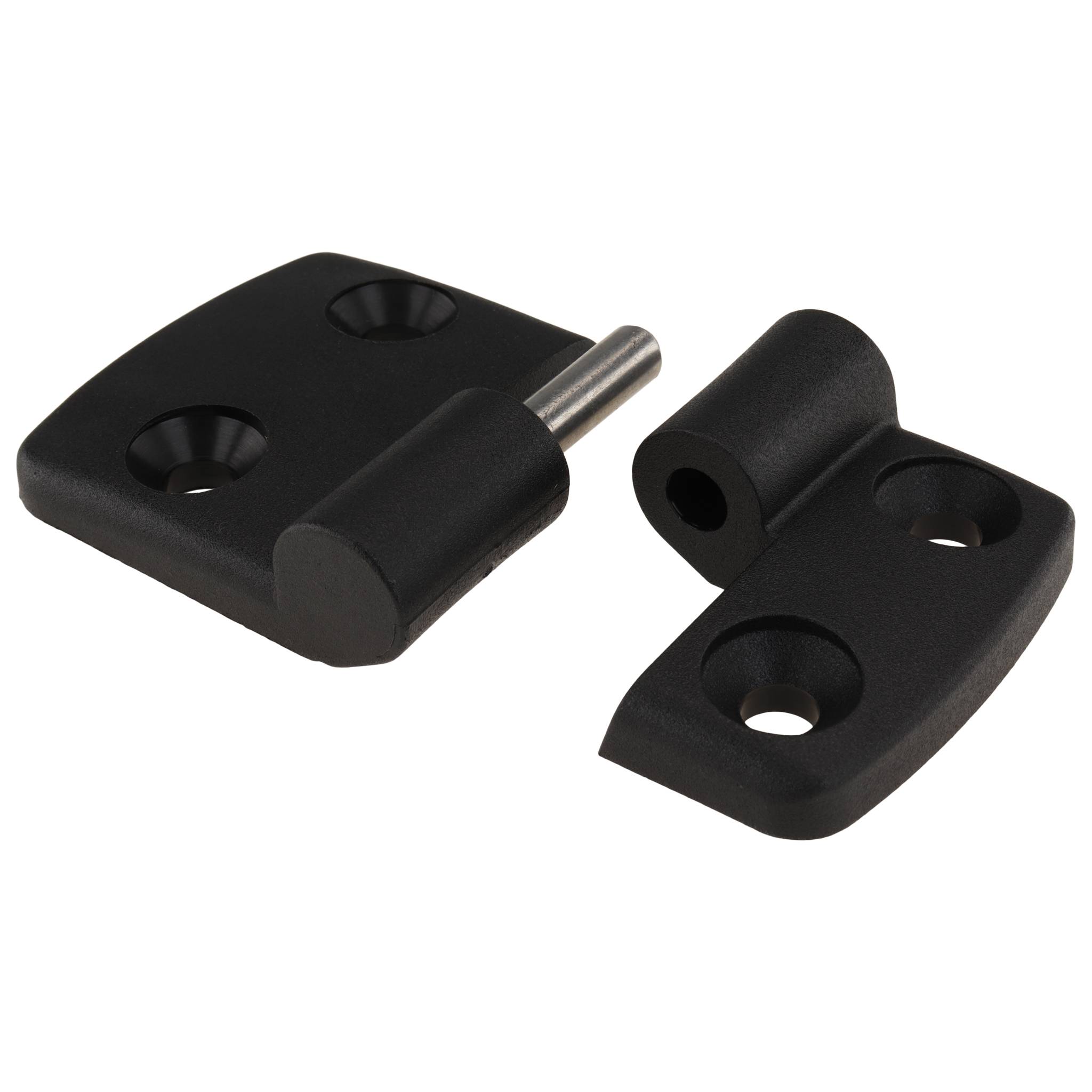 Scharnier, Kunststoff-Kombischarnier, 73x48x16, Kunststoff PA glasfaserverstärkt, schwarz