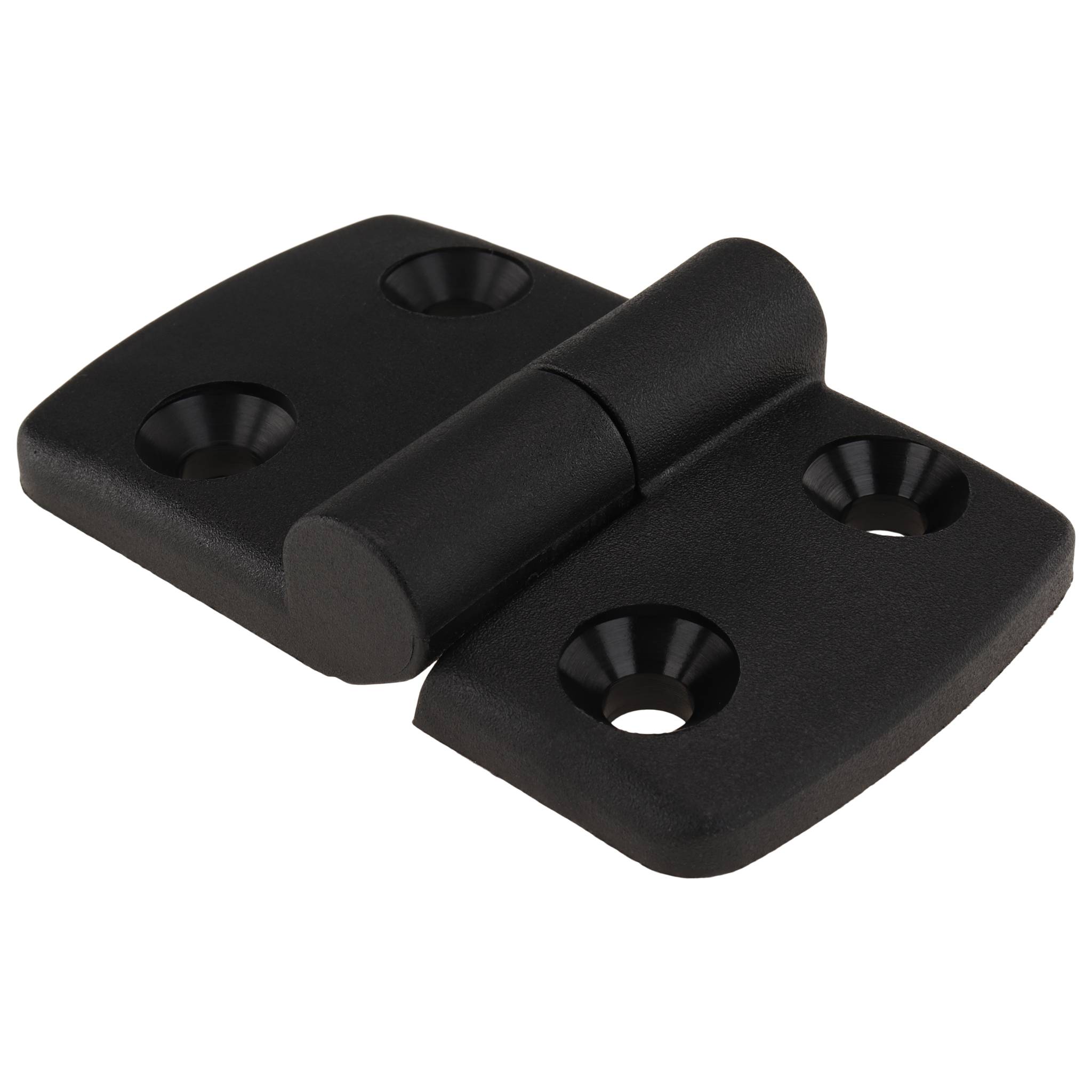 Scharnier, Kunststoff-Kombischarnier, 80x48x16, Kunststoff PA glasfaserverstärkt, schwarz