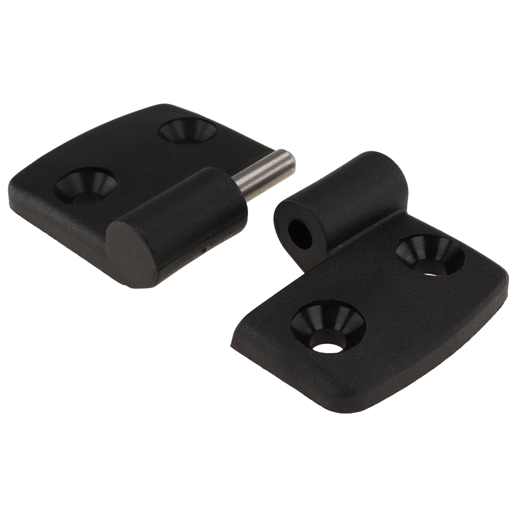 Scharnier, Kunststoff-Kombischarnier, 80x48x16, Kunststoff PA glasfaserverstärkt, schwarz