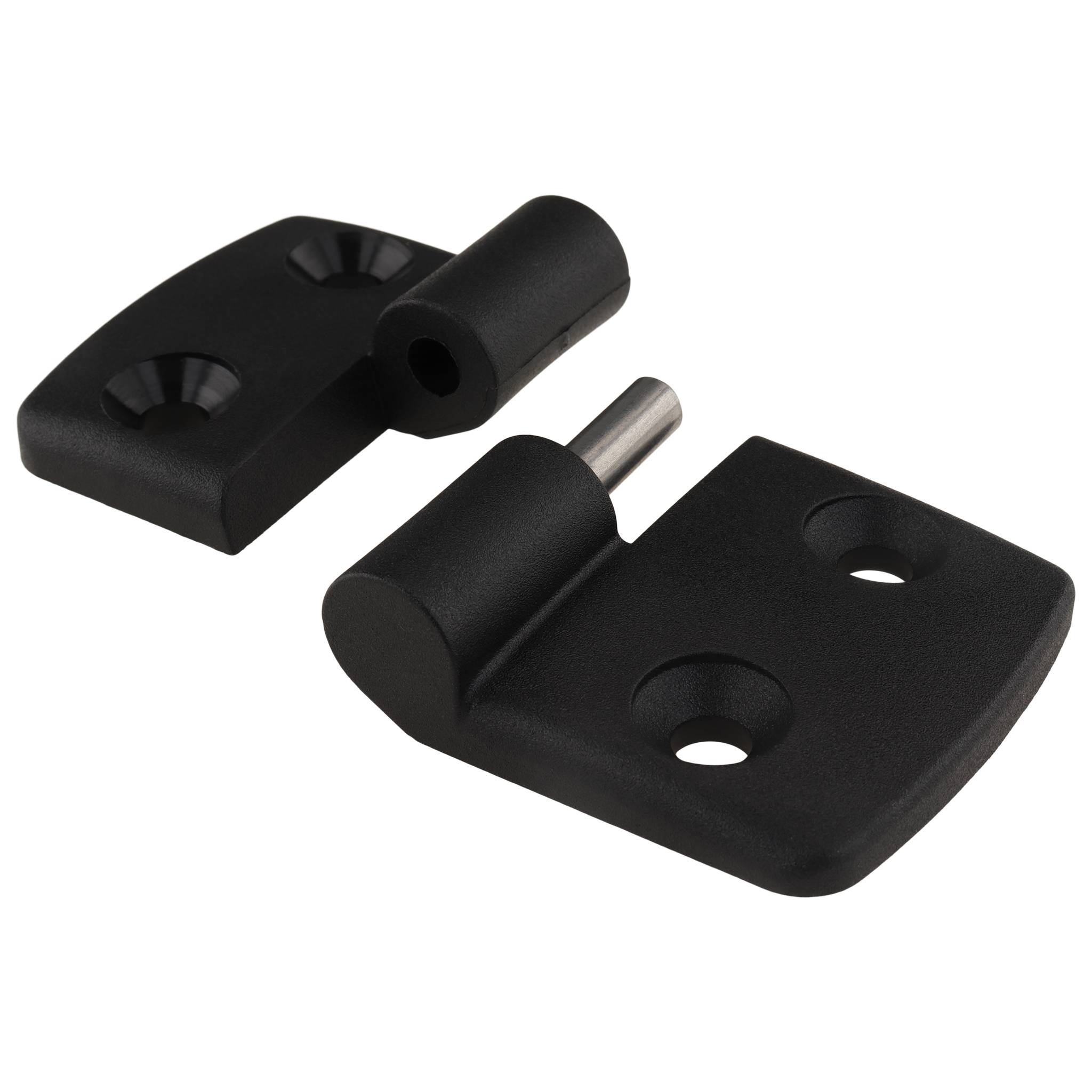 Scharnier, Kunststoff-Kombischarnier, 80x48x16, Kunststoff PA glasfaserverstärkt, schwarz