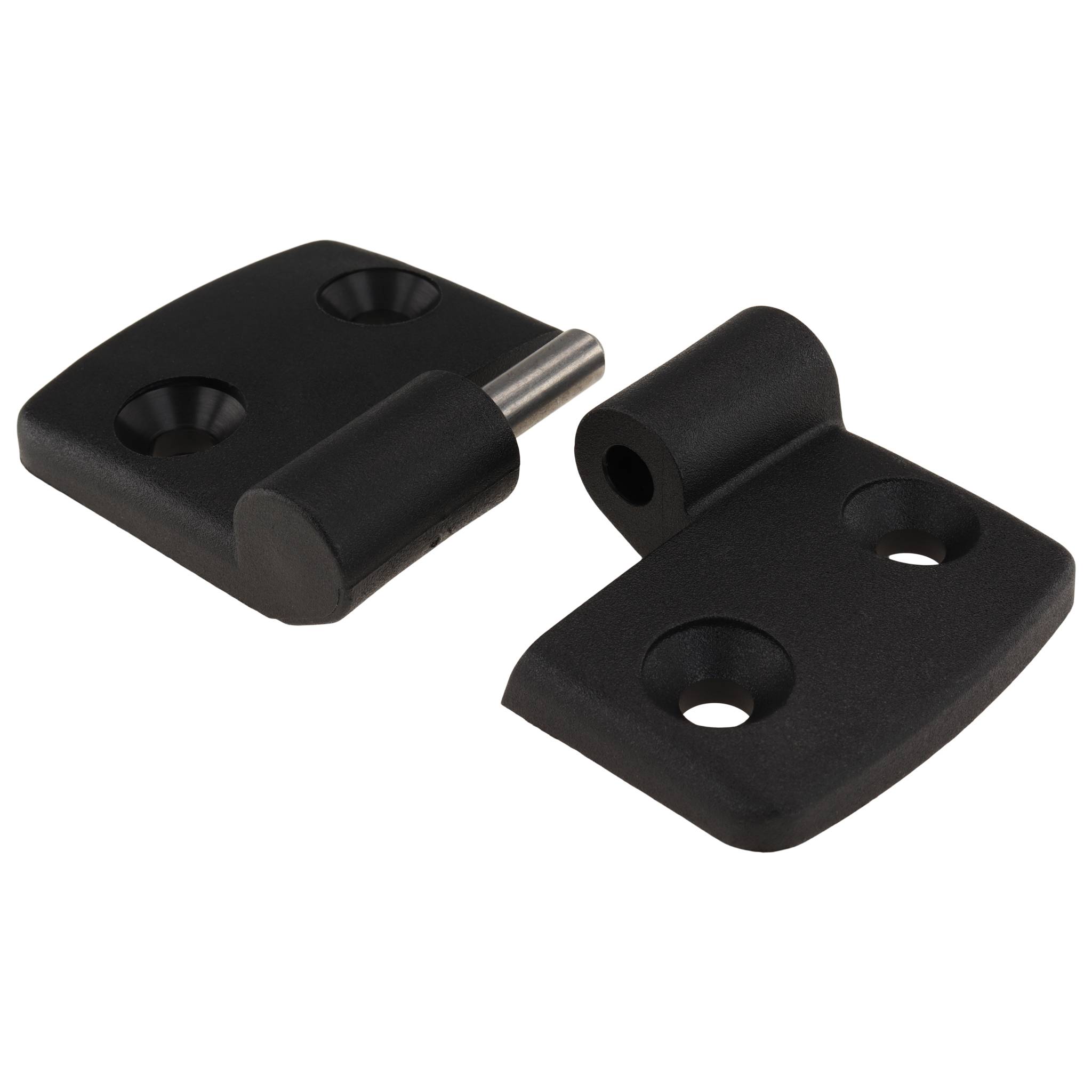 Scharnier, Kunststoff-Kombischarnier, 82x48x16, Kunststoff PA glasfaserverstärkt, schwarz