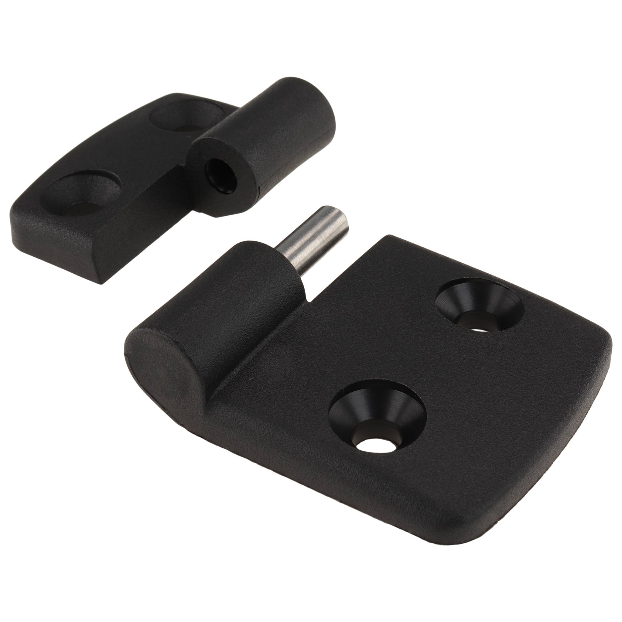 Scharnier, Kunststoff-Kombischarnier, 78x48x16, Kunststoff PA glasfaserverstärkt, schwarz