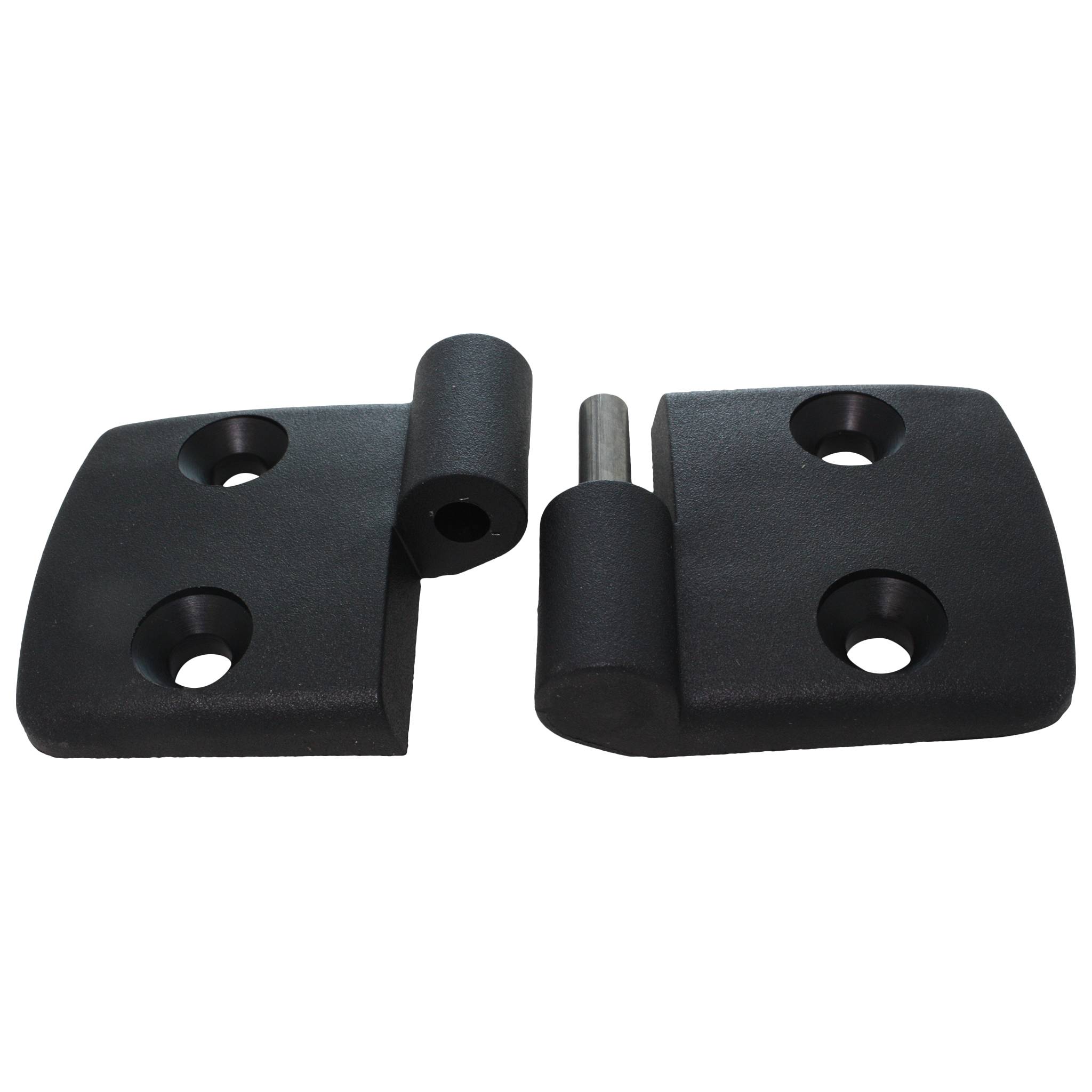 Scharnier, Kunststoff-Kombischarnier, 92x48x16, Kunststoff PA glasfaserverstärkt, schwarz