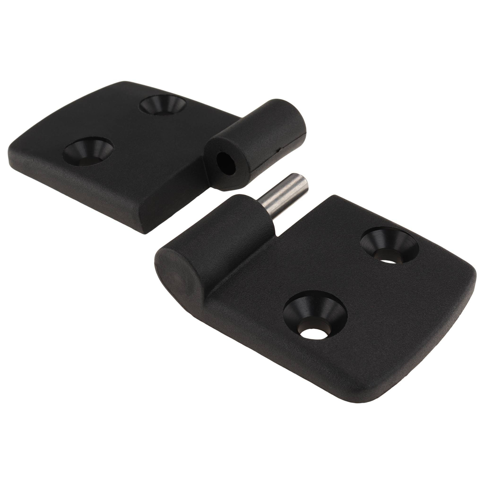 Scharnier, Kunststoff-Kombischarnier, 106x48x16, Kunststoff PA glasfaserverstärkt, schwarz