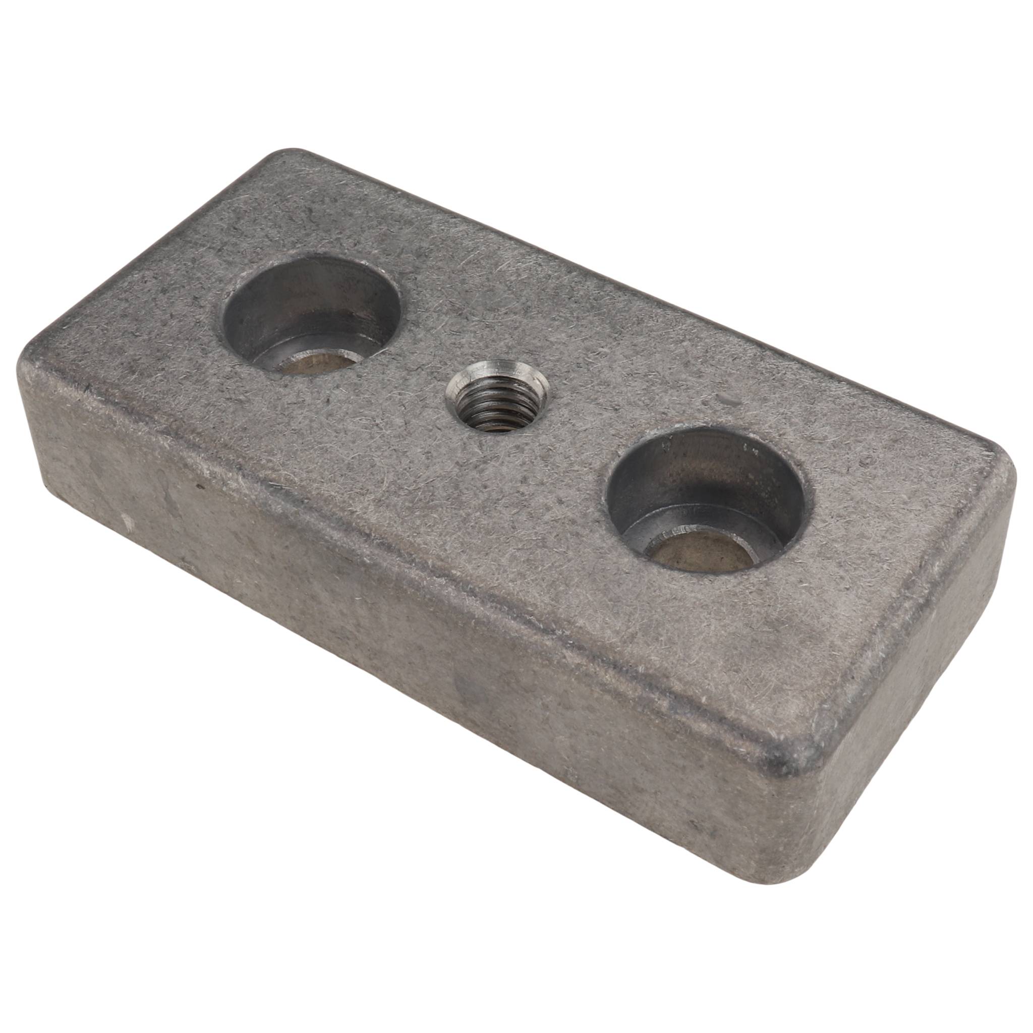 Platte, Transport- und Fußplatte M8, 40x80x16, Aluminiumdruckguß, blank