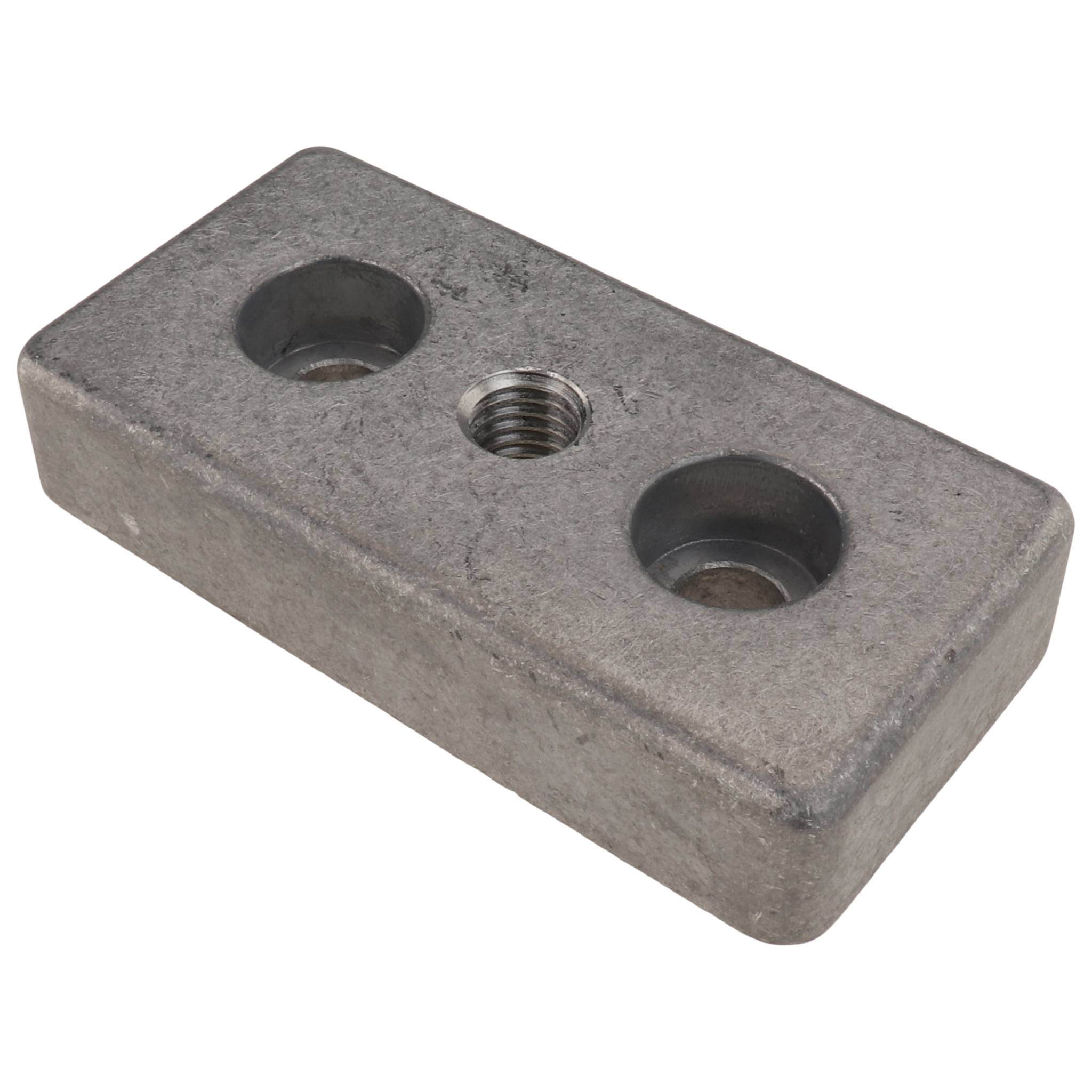 Platte, Transport- und Fußplatte M10, 40x80x16, Aluminiumdruckguß, blank