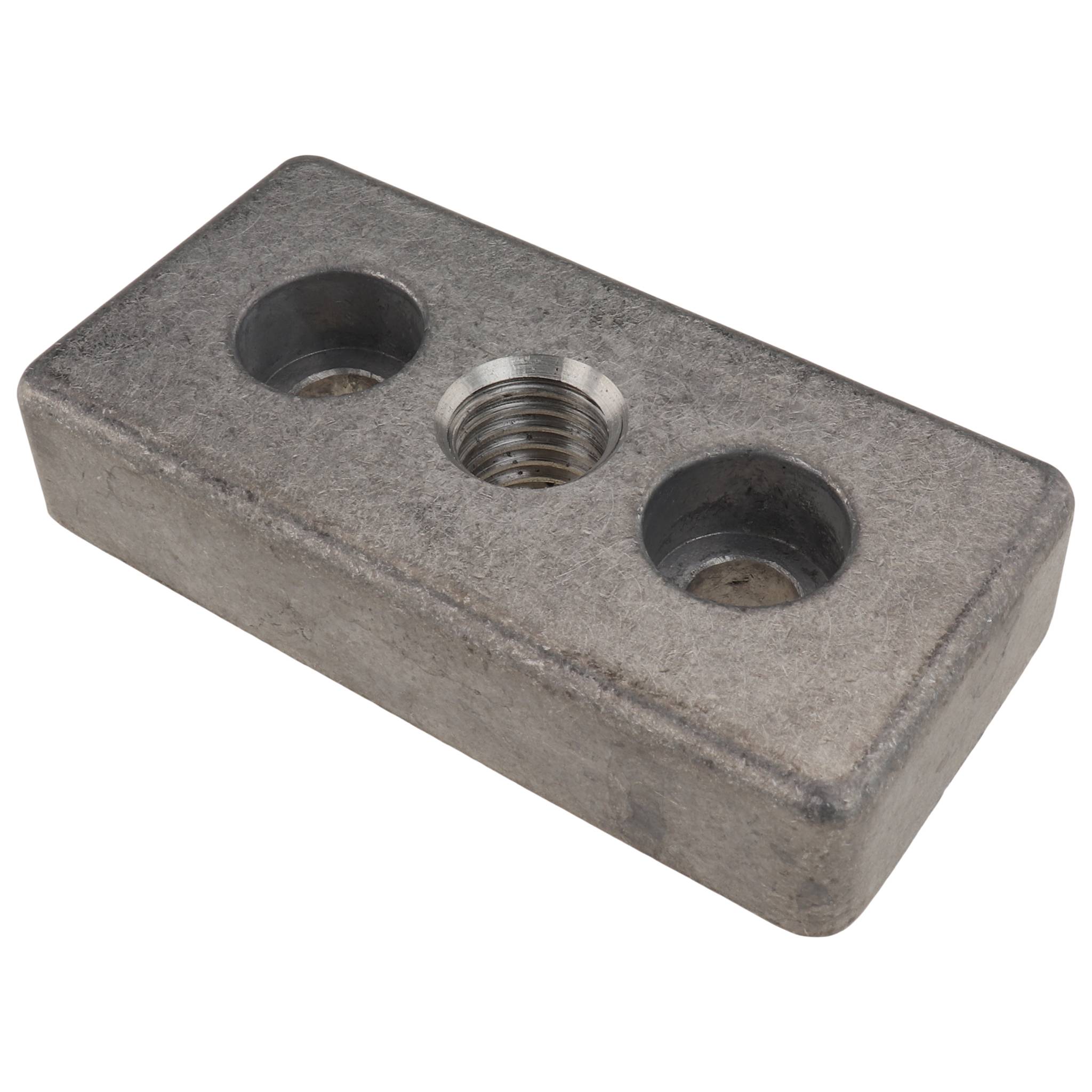 Platte, Transport- und Fußplatte M14, 40x80x16, Aluminiumdruckguß, blank