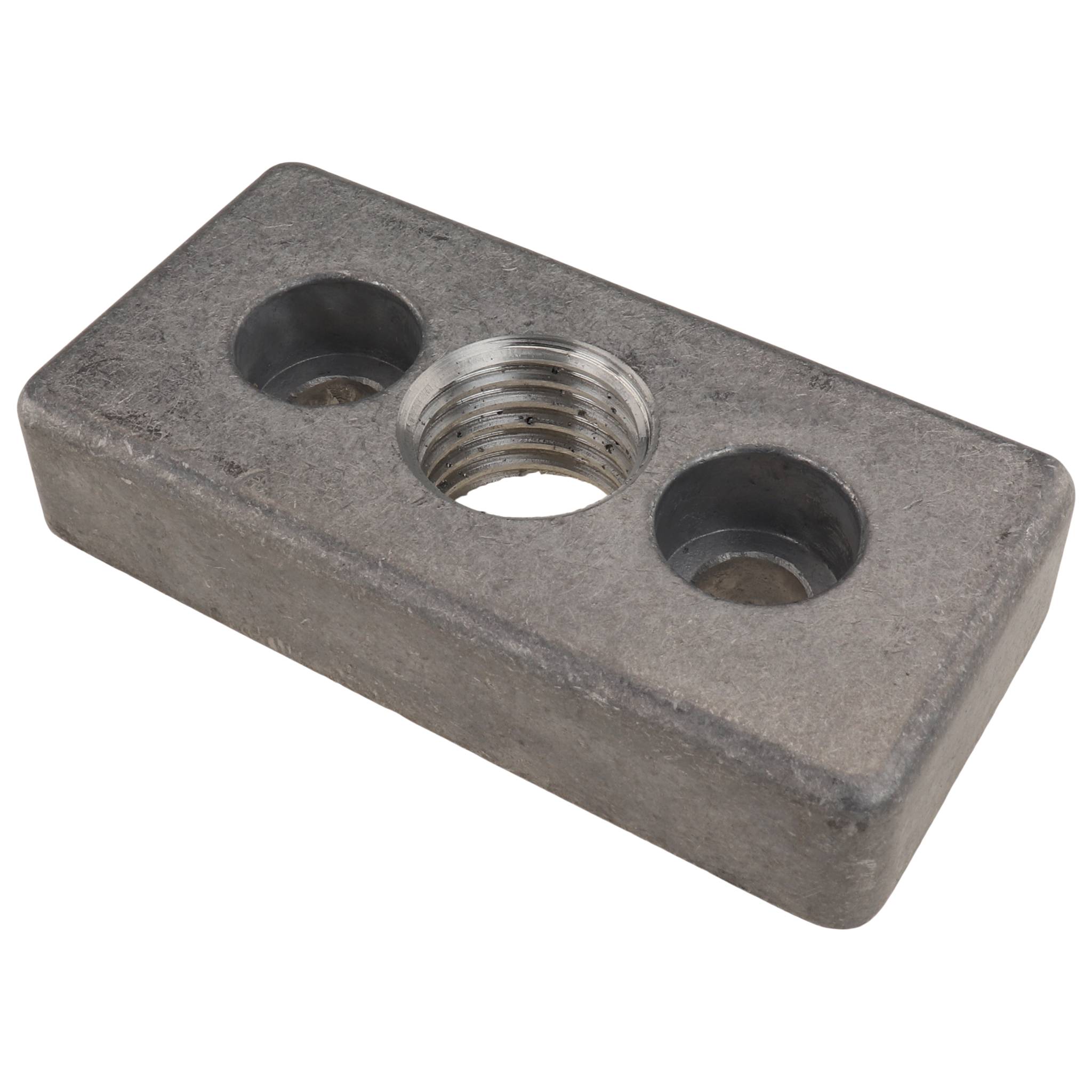 Platte, Transport- und Fußplatte M20, 40x80x16, Aluminiumdruckguß, blank