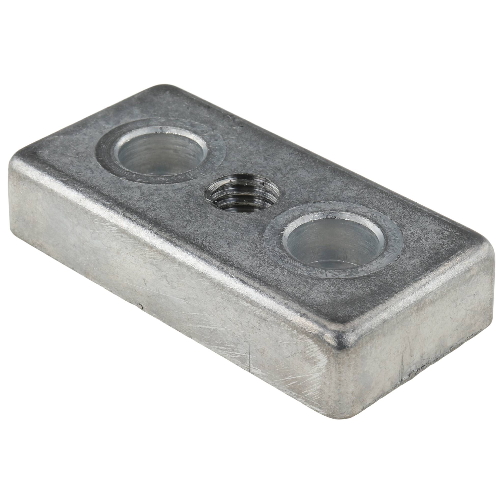 Platte, Transport- und Fußplatte M10, 30x60x12, Zink-Druckguß, blank