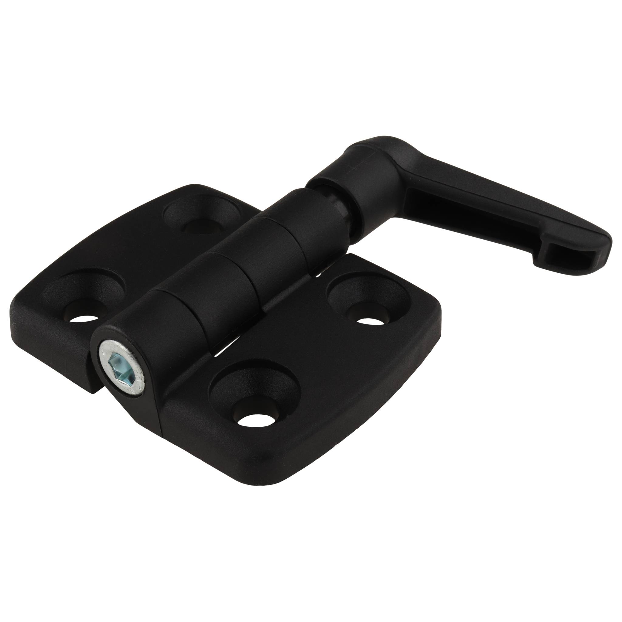 Scharnier, Kunststoff-Kombischarnier, 59x77,5x16, Kunststoff PA glasfaserverstärkt, schwarz