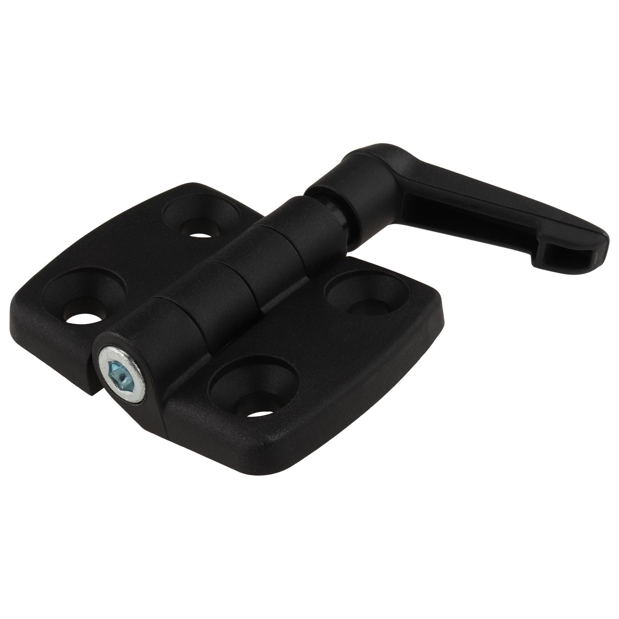 Scharnier, Kunststoff-Kombischarnier, 59x77,5x16, Kunststoff PA glasfaserverstärkt, schwarz