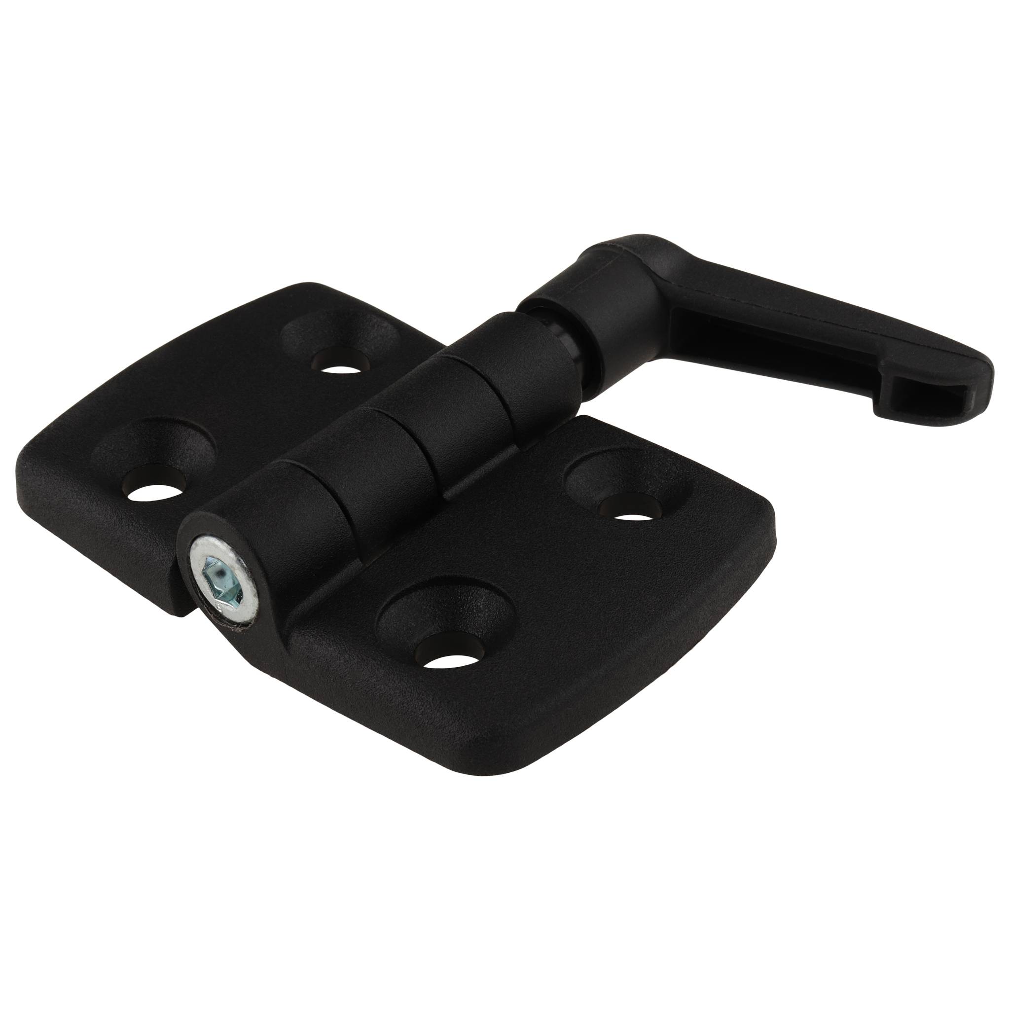 Scharnier, Kunststoff-Kombischarnier, 72x77,5x16, Kunststoff PA glasfaserverstärkt, schwarz