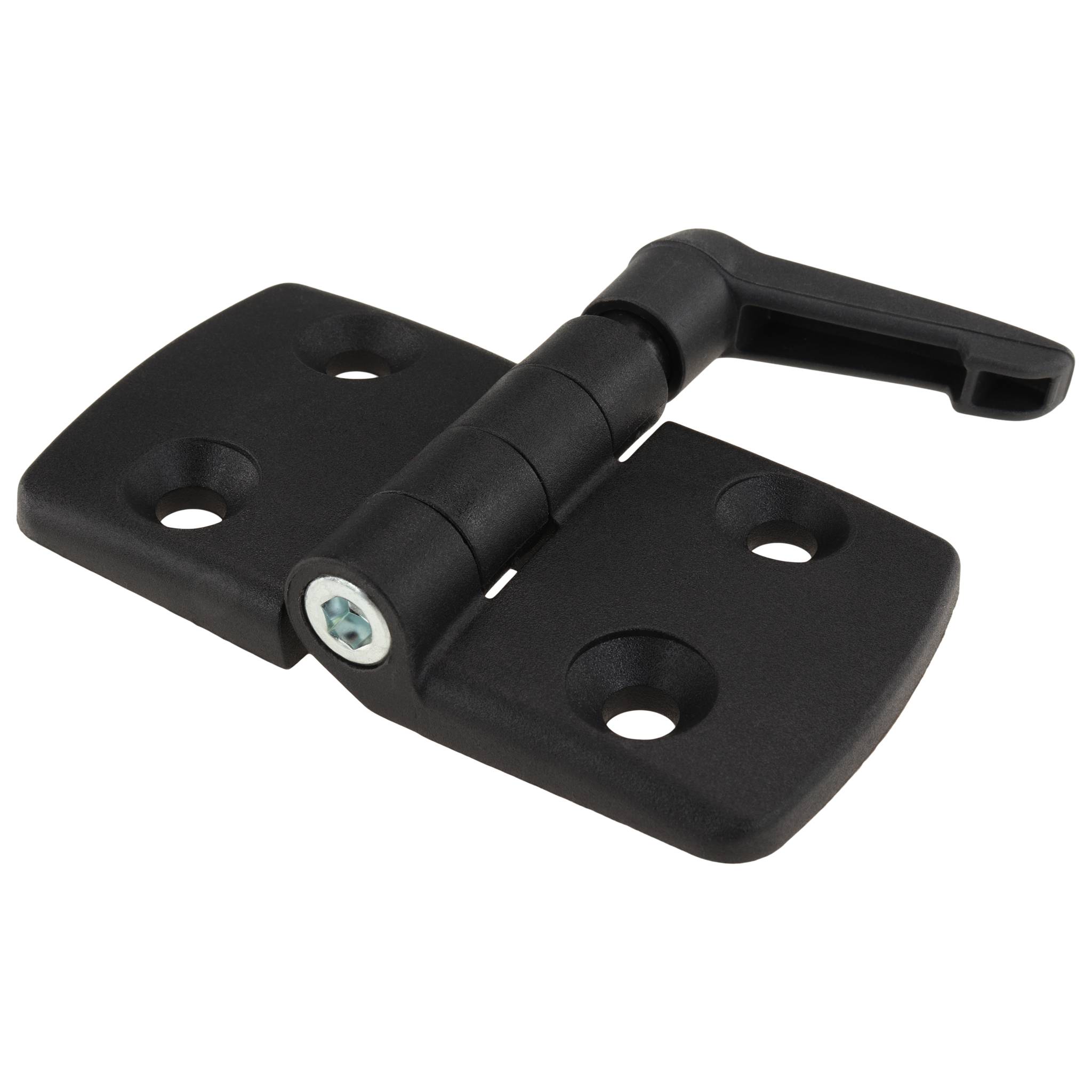 Scharnier, Kunststoff-Kombischarnier, 87x77,5x16, Kunststoff PA glasfaserverstärkt, schwarz