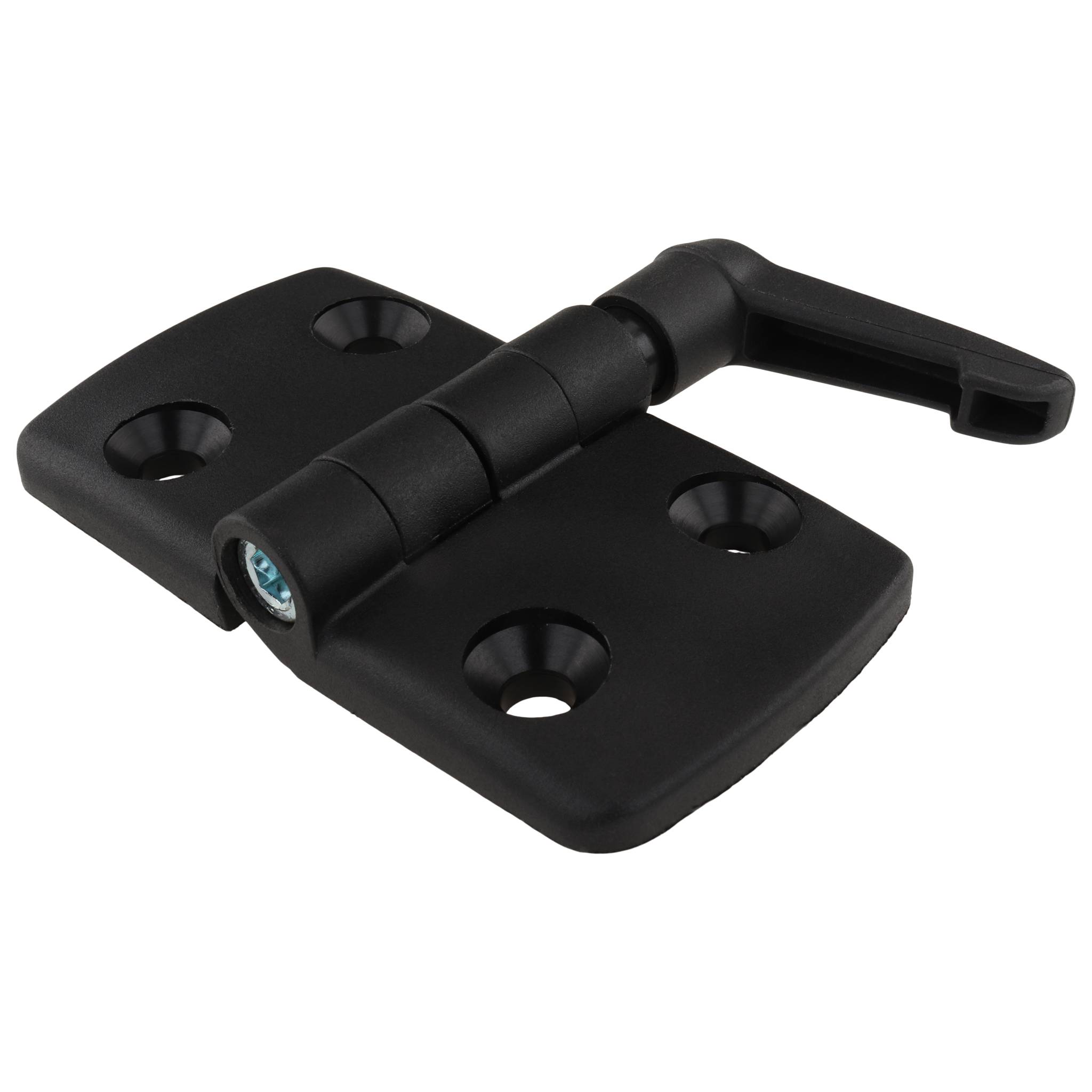 Scharnier, Kunststoff-Kombischarnier, 87x77,5x16, Kunststoff PA glasfaserverstärkt, schwarz