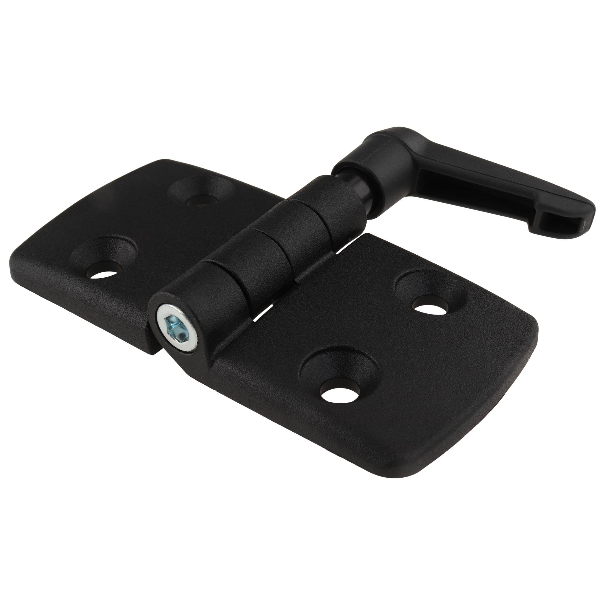 Scharnier, Kunststoff-Kombischarnier, 97x77,5x16, Kunststoff PA glasfaserverstärkt, schwarz