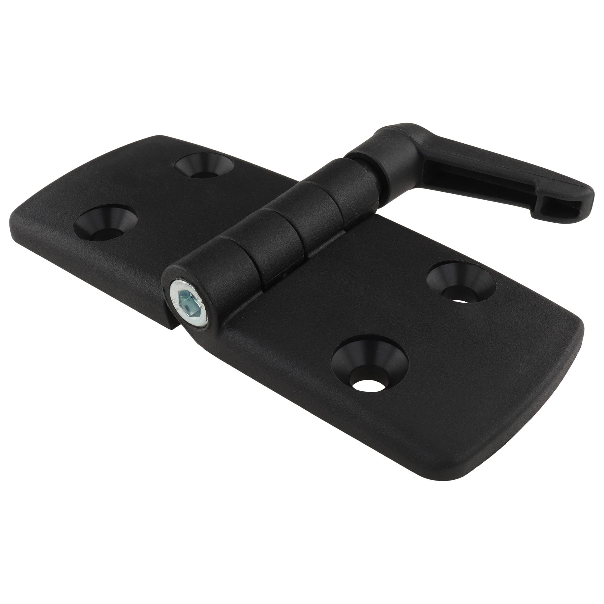 Scharnier, Kunststoff-Kombischarnier, 115x77,5x16, Kunststoff PA glasfaserverstärkt, schwarz