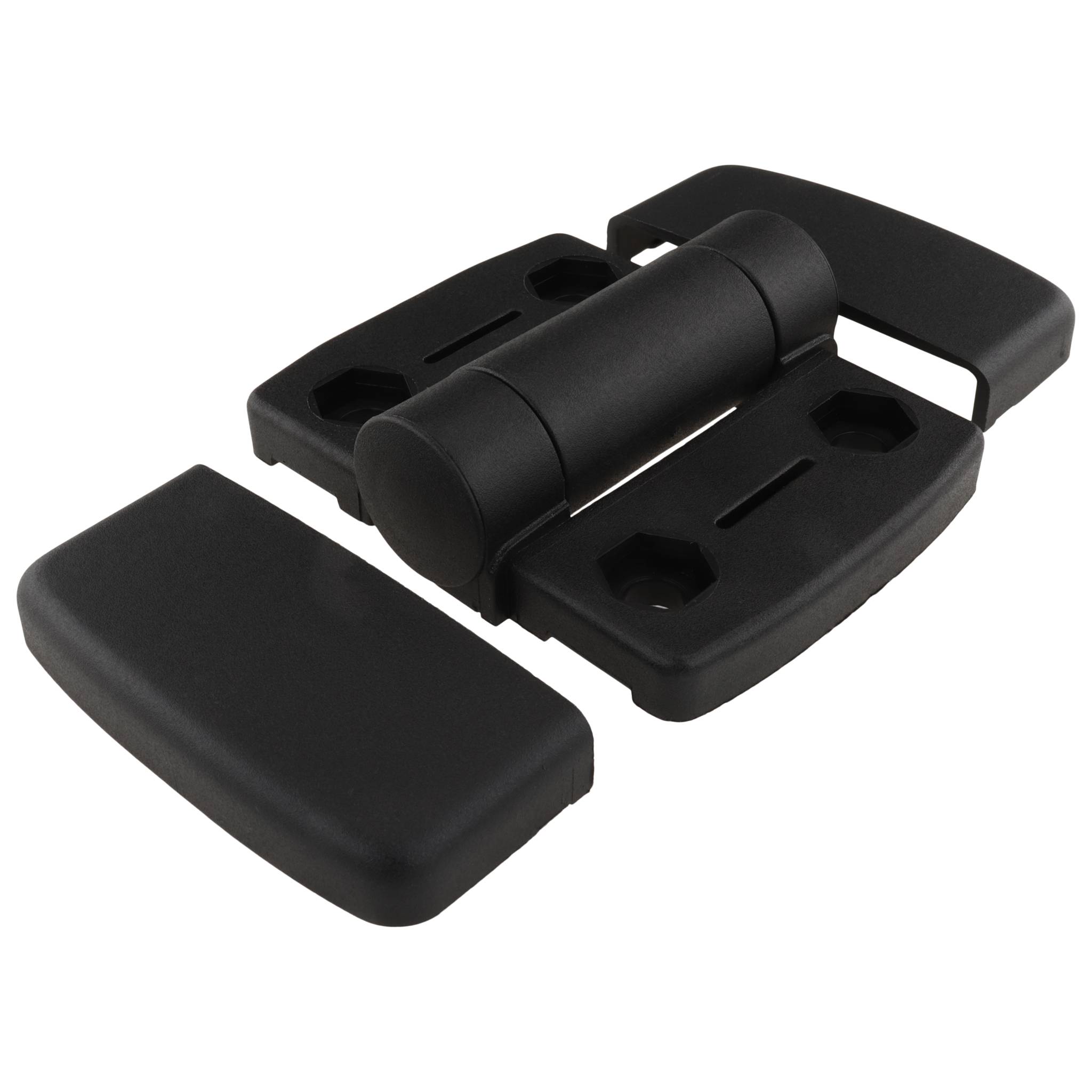 Scharnier, Systemscharnier, 73,5x63x20,5, Kunststoff PA glasfaserverstärkt, schwarz