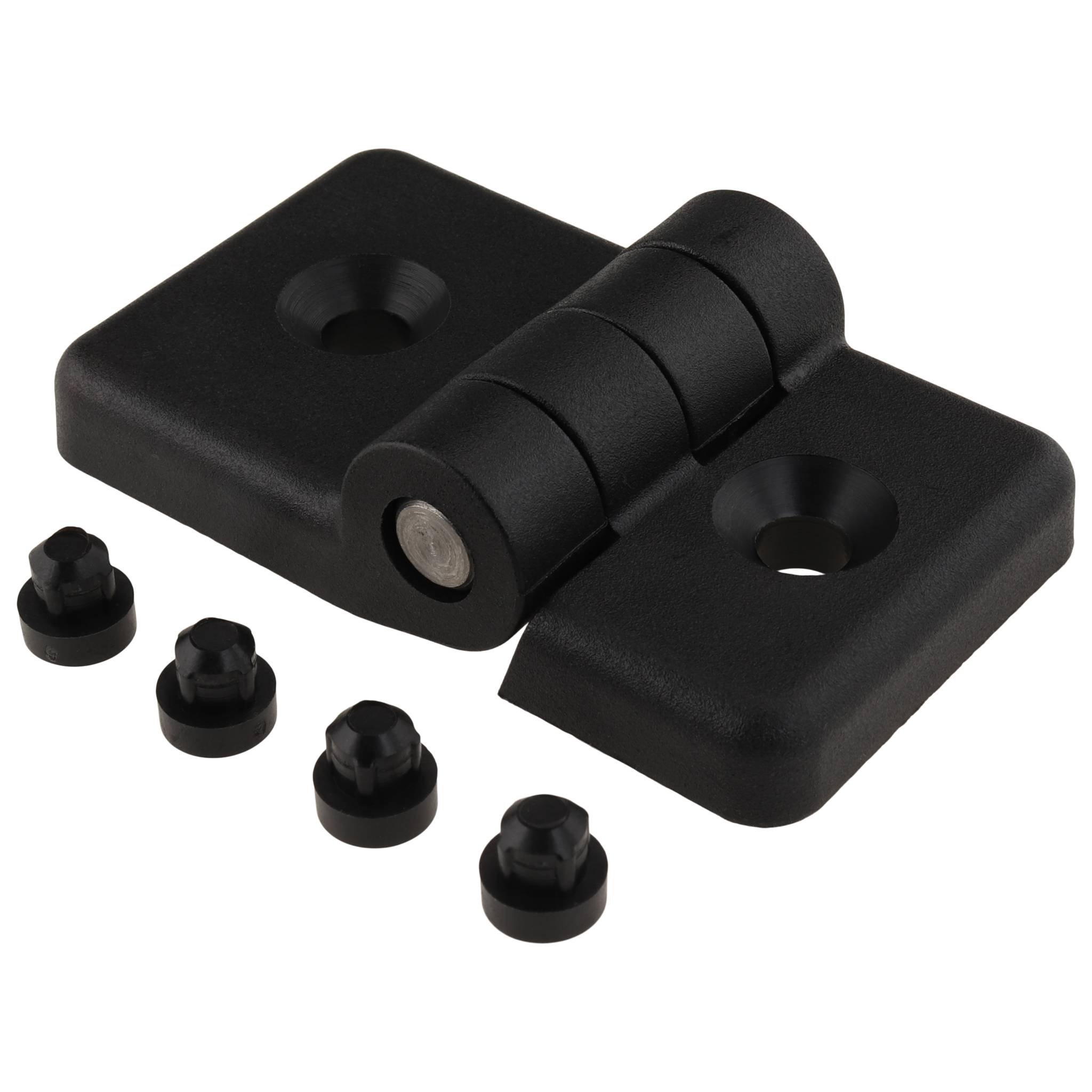 Scharnier, 69x40x17, Kunststoff PA glasfaserverstärkt, schwarz