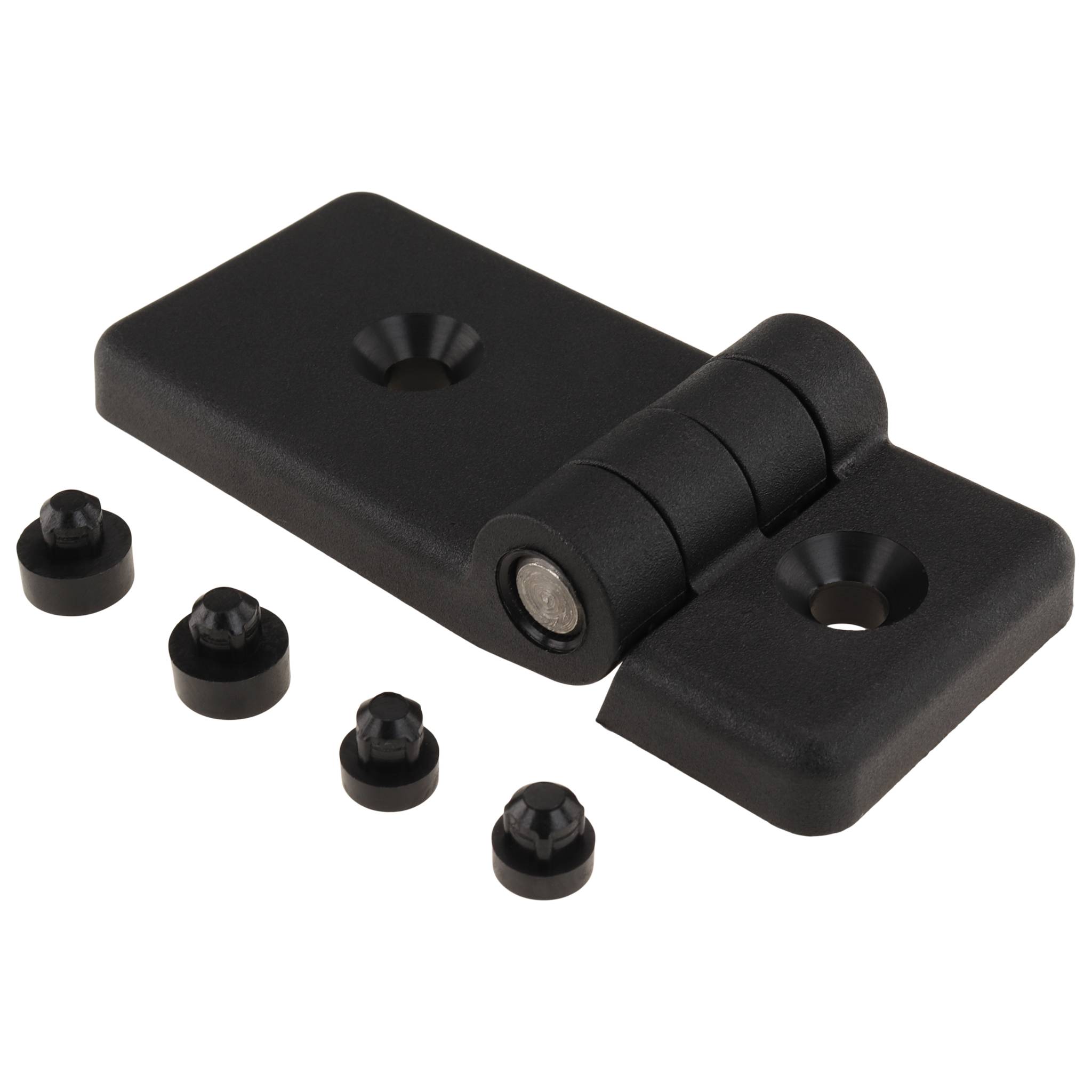 Scharnier, 90x40x17, Kunststoff PA glasfaserverstärkt, schwarz