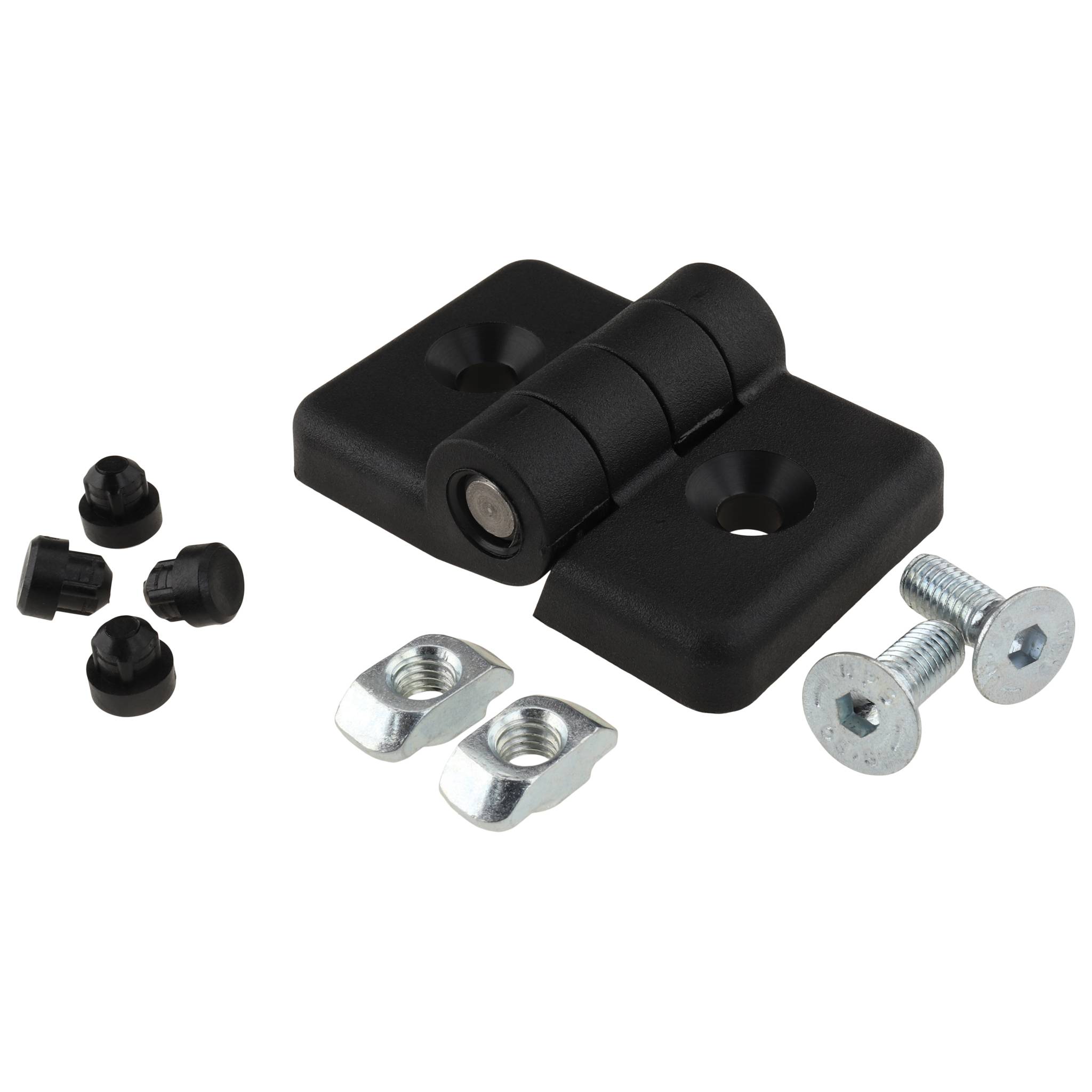 Scharnier, 60x40x17, Kunststoff PA glasfaserverstärkt, schwarz