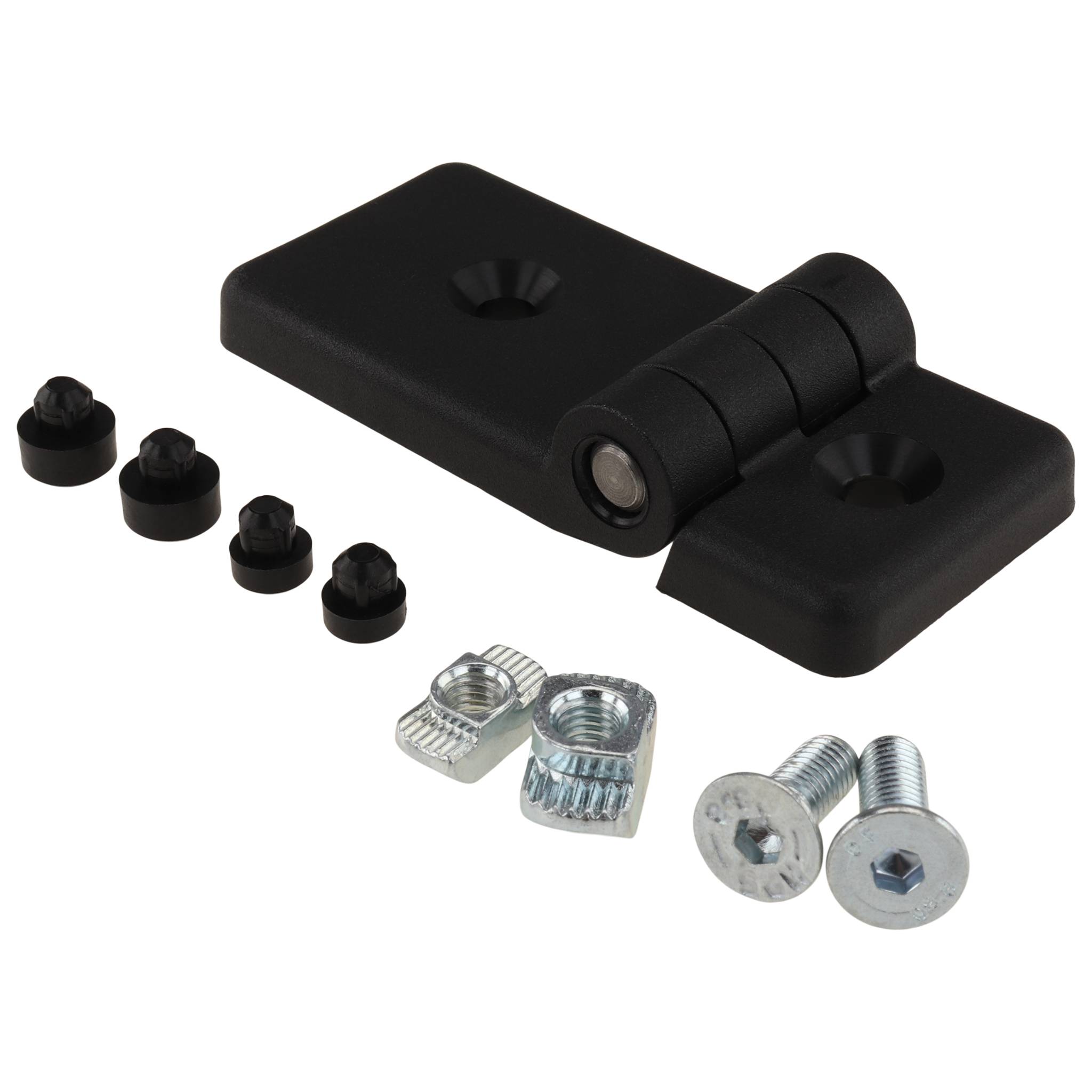 Scharnier, 90x40x17, Kunststoff PA glasfaserverstärkt, schwarz