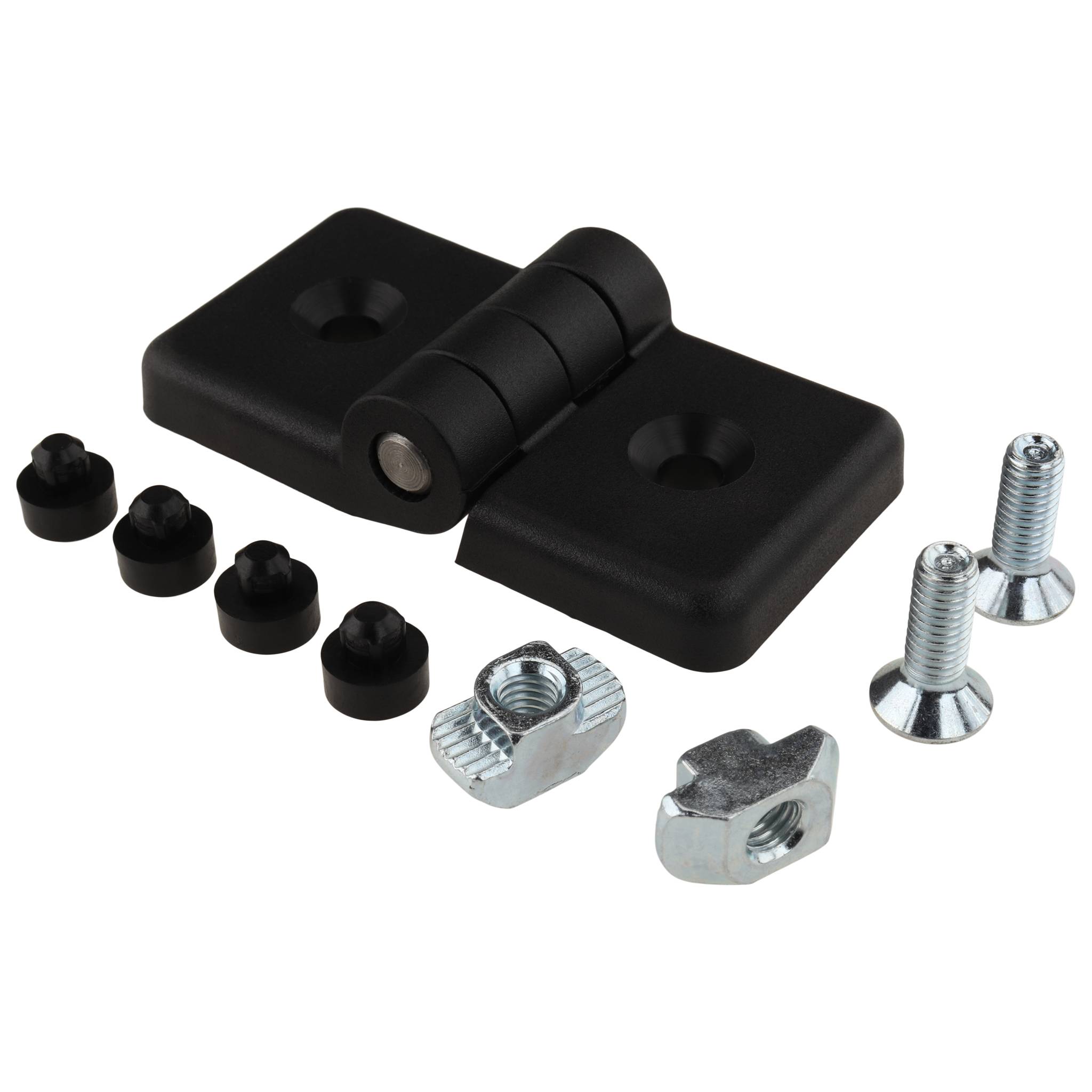 Scharnier, 78x40x26, Kunststoff PA glasfaserverstärkt, schwarz