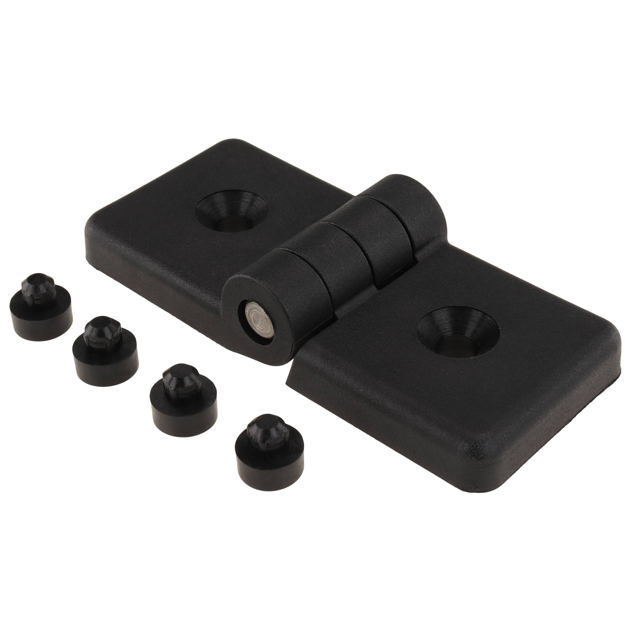 Scharnier, 90x40x21,8, Kunststoff PA glasfaserverstärkt, schwarz