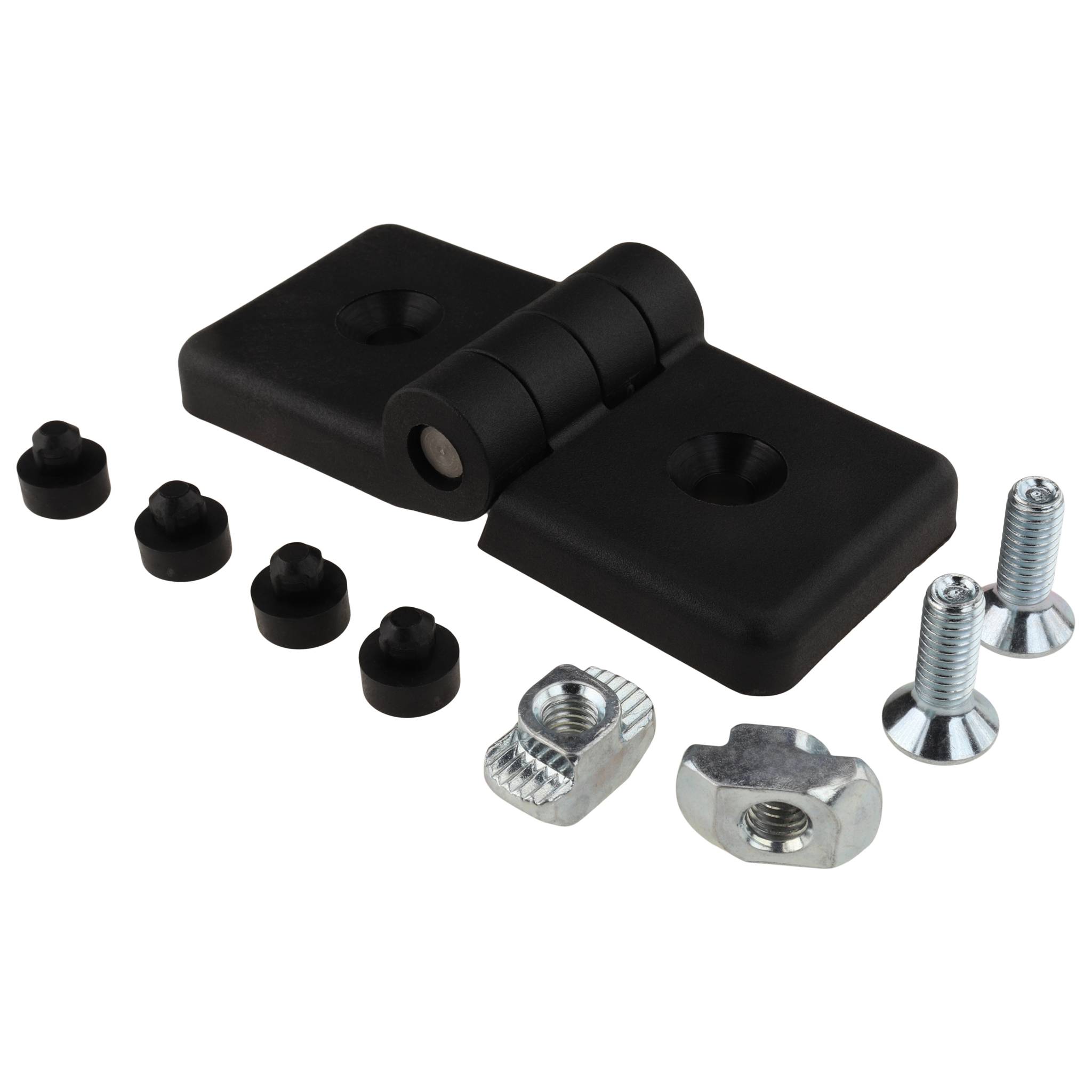 Scharnier, 90x40x26, Kunststoff PA glasfaserverstärkt, schwarz