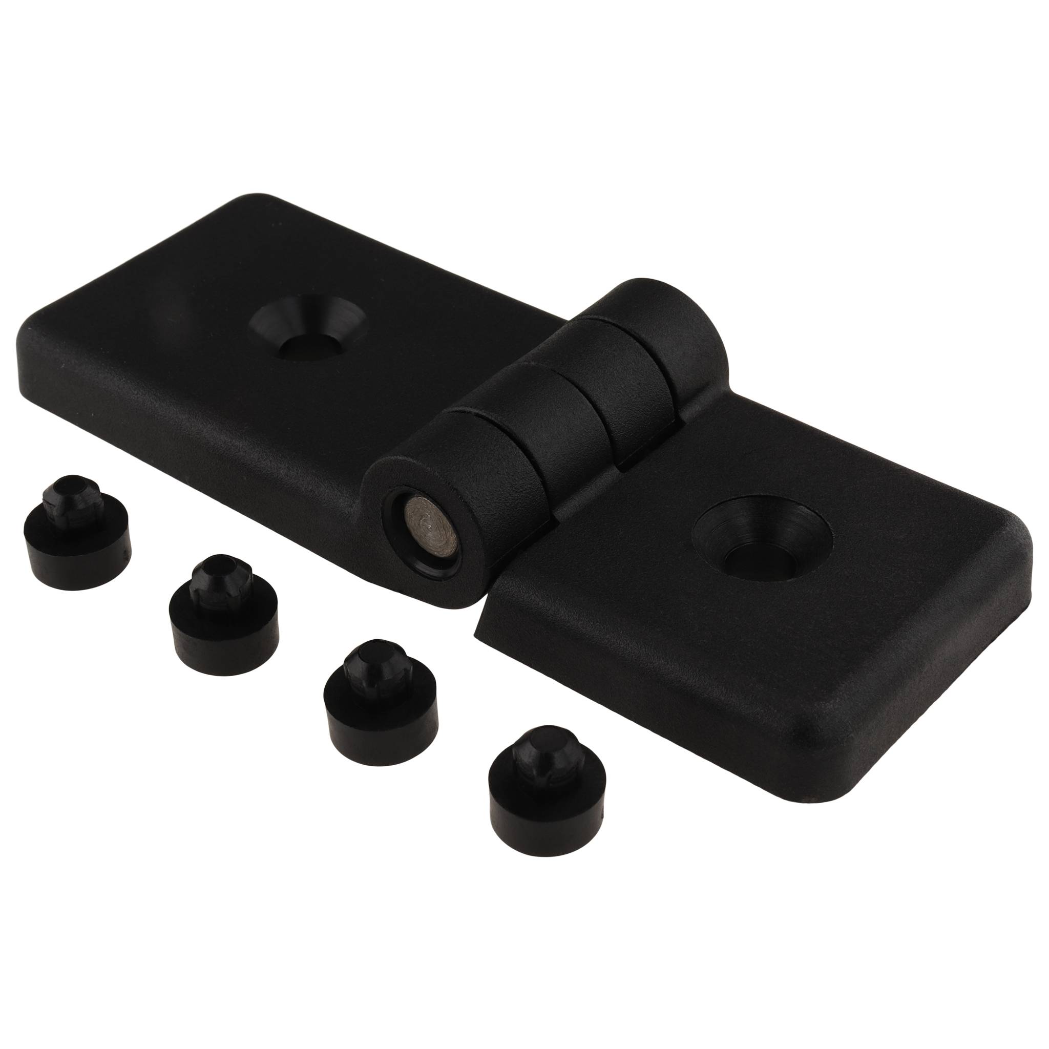 Scharnier, 105x40x21,8, Kunststoff PA glasfaserverstärkt, schwarz