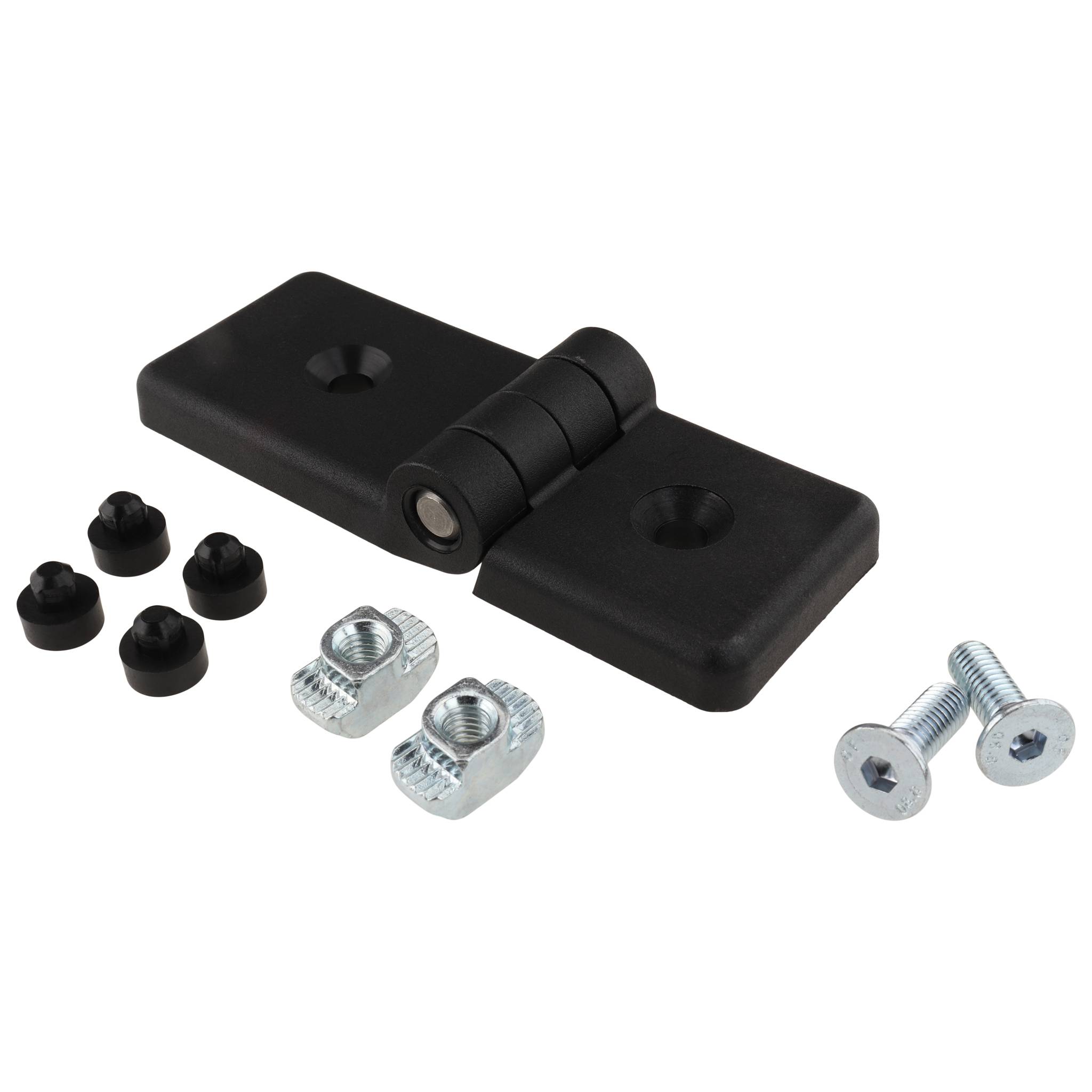 Scharnier, 105x40x26, Kunststoff PA glasfaserverstärkt, schwarz