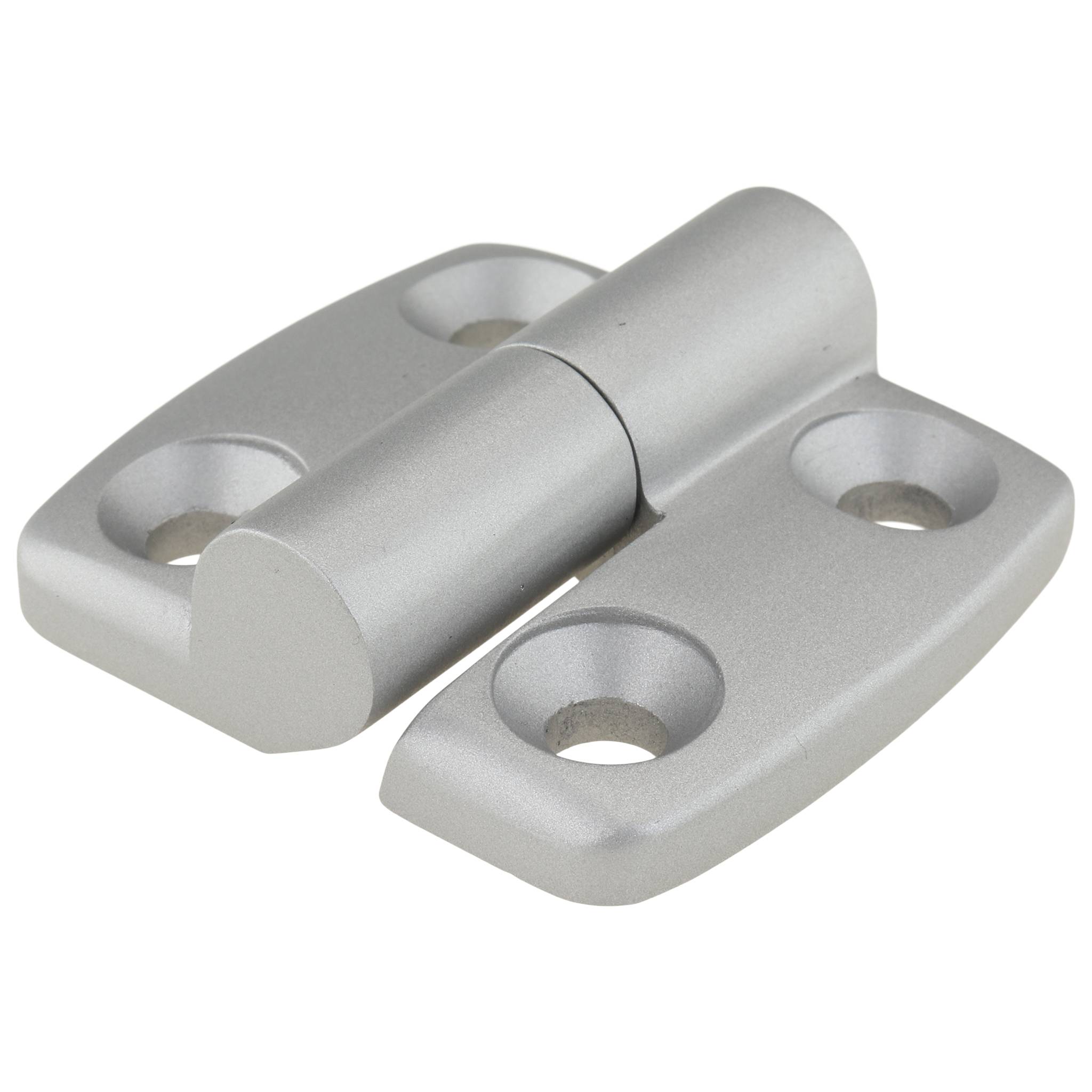 Scharnier, Kombischarnier, 52x48x16, Aluminiumdruckguß, pulverbeschichtet, alufarbig