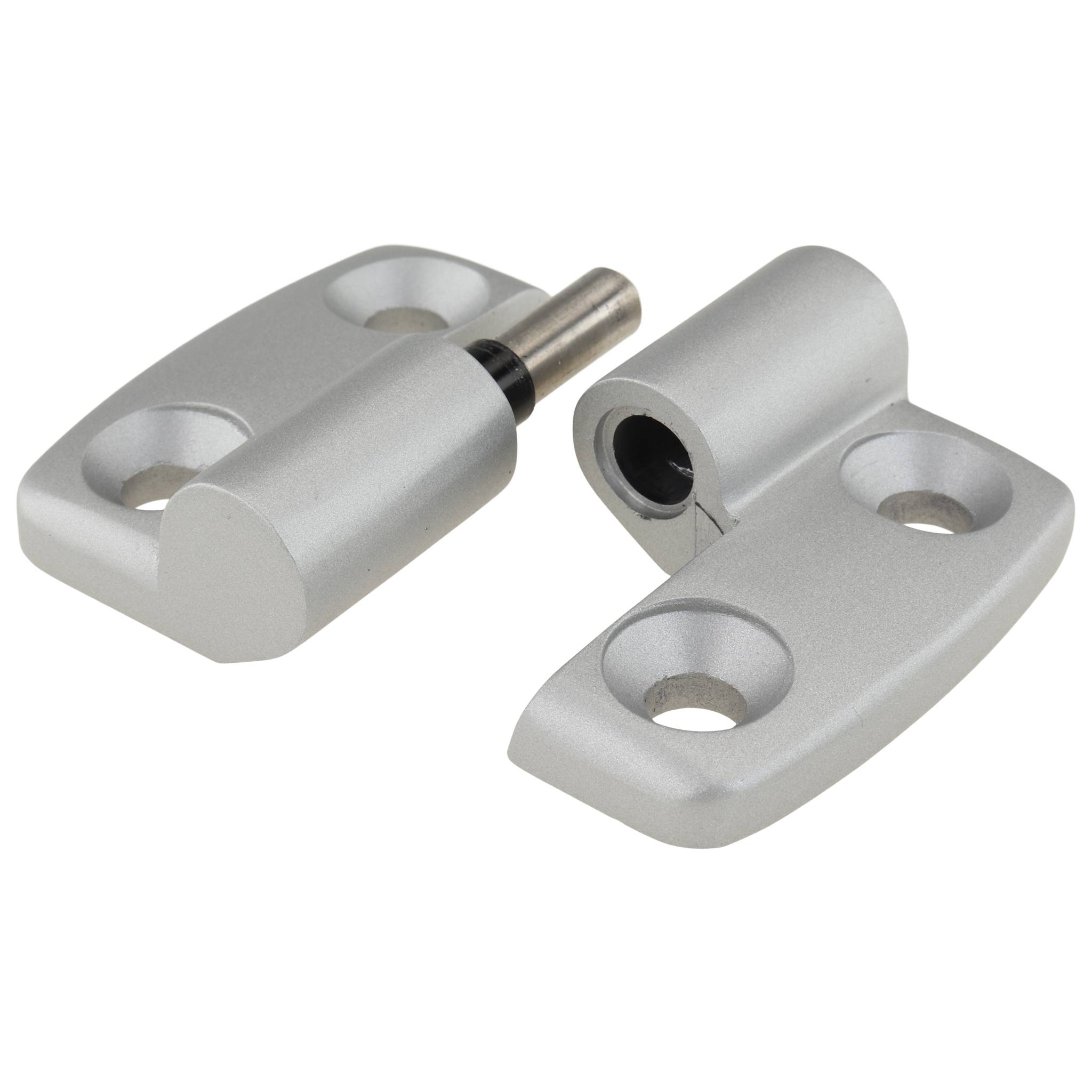 Scharnier, Kombischarnier, 52x48x16, Aluminiumdruckguß, pulverbeschichtet, alufarbig