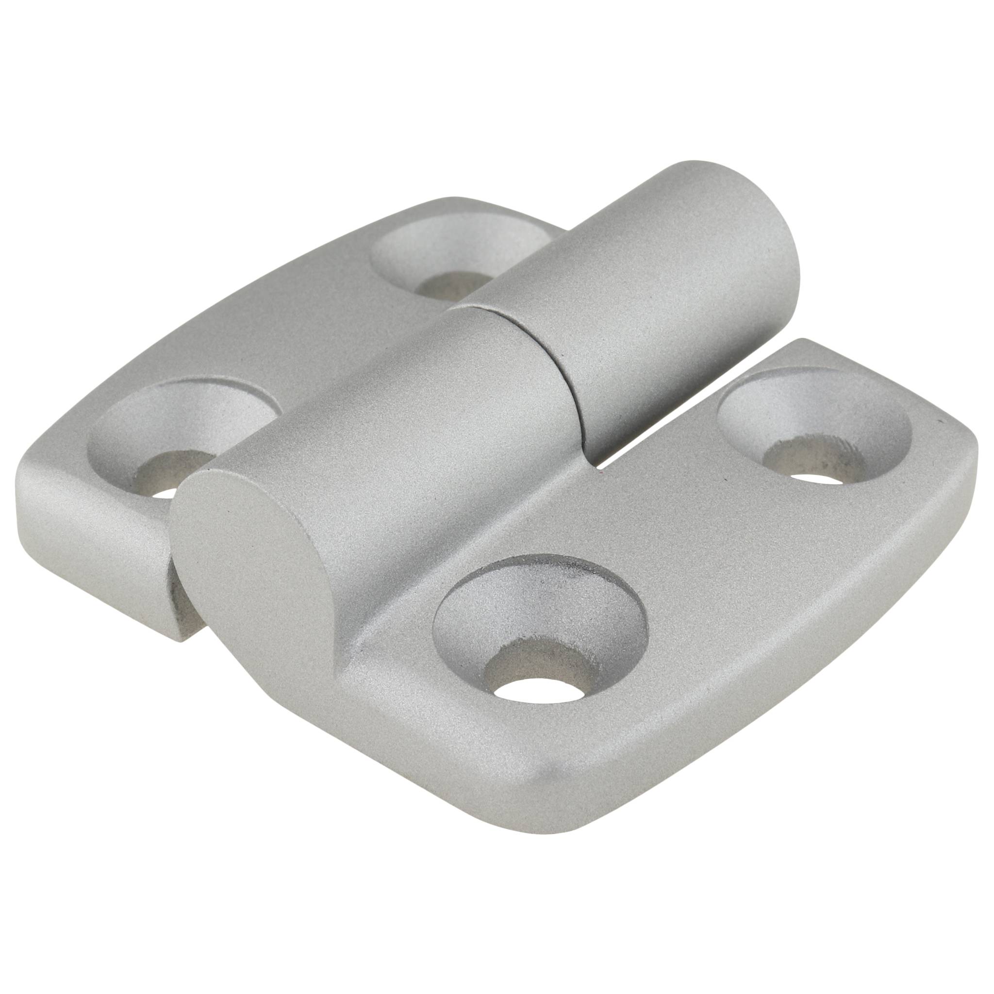 Scharnier, Kombischarnier, 52x48x16, Aluminiumdruckguß, pulverbeschichtet, alufarbig