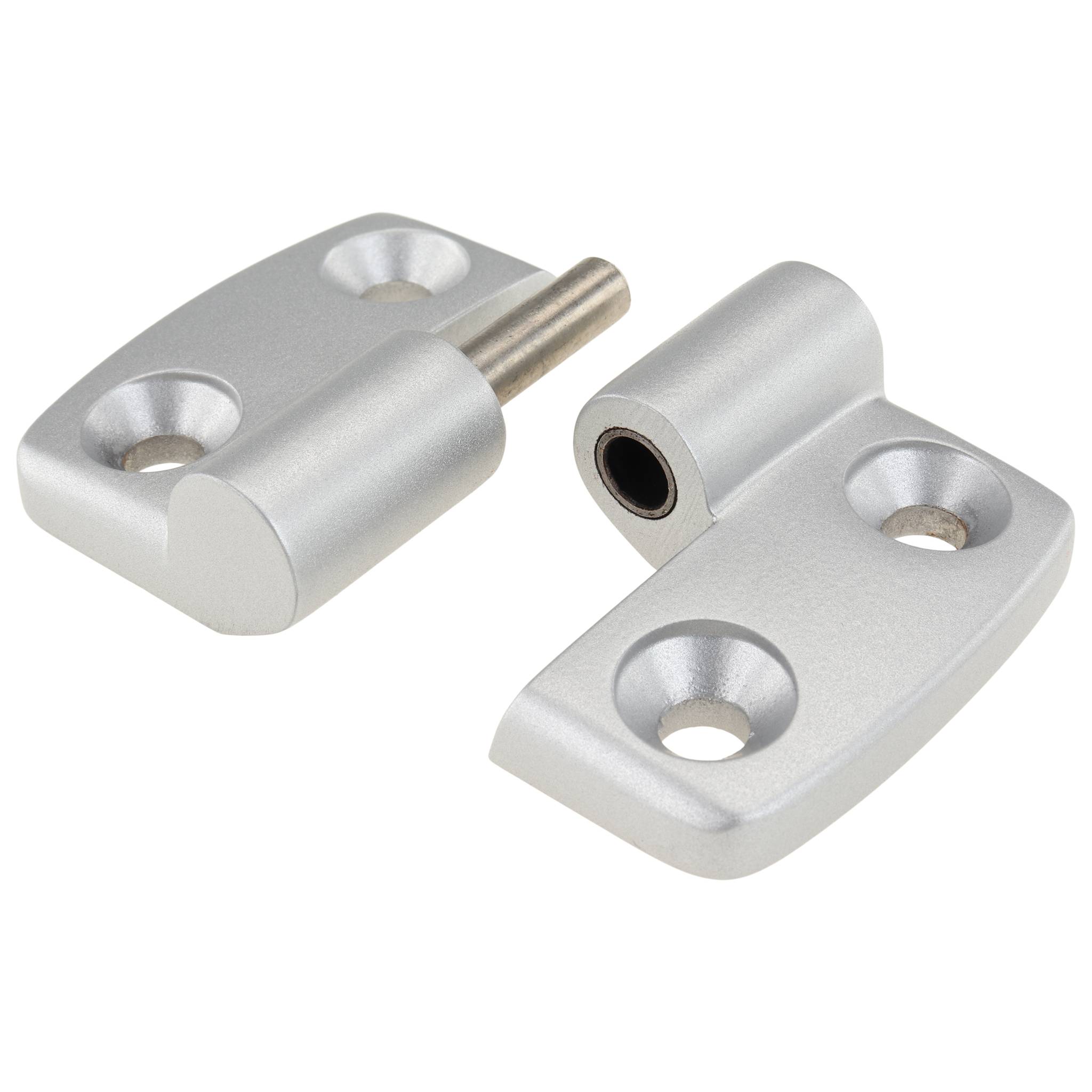 Scharnier, Kombischarnier, 59x48x16, Aluminiumdruckguß, pulverbeschichtet, alufarbig