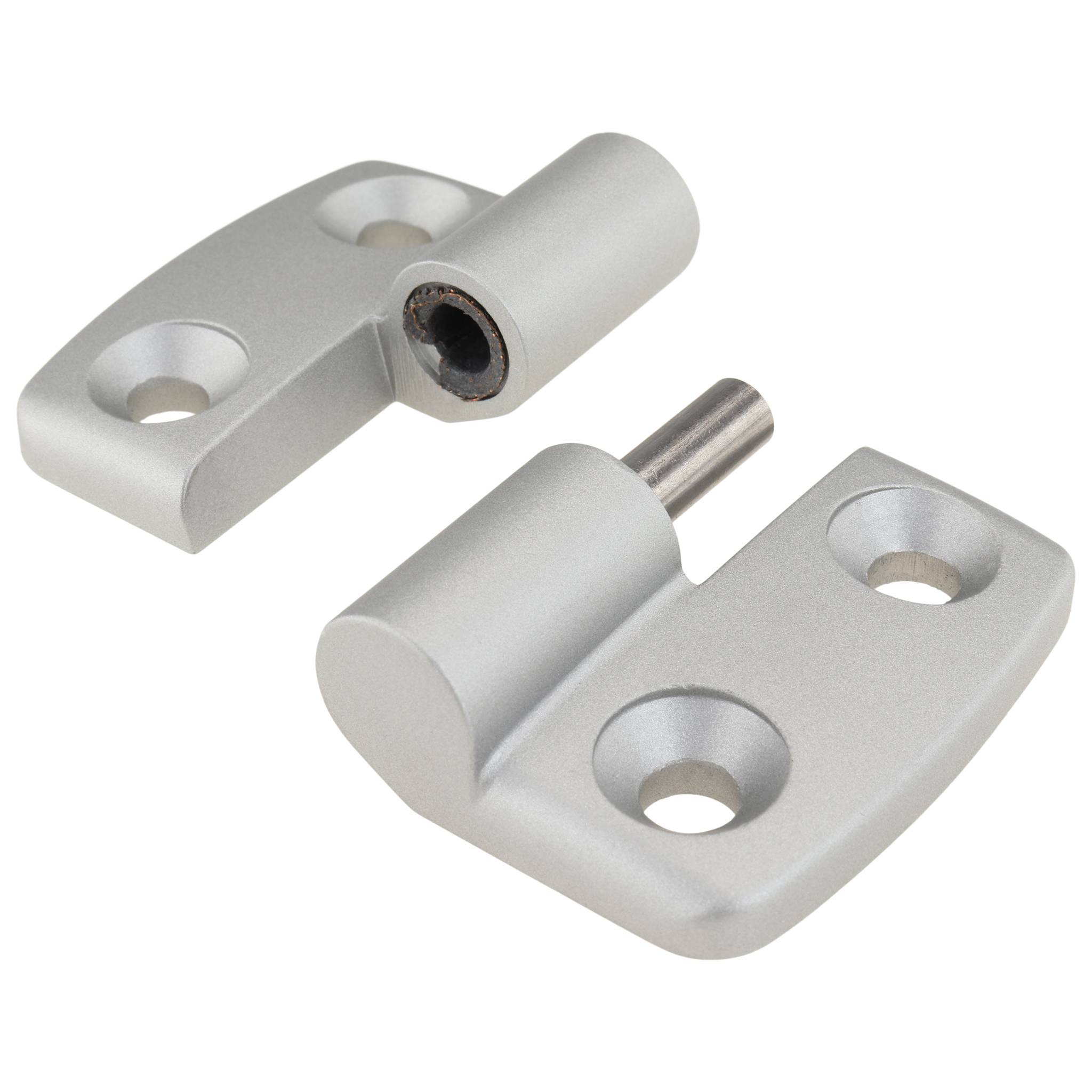 Scharnier, Kombischarnier, 59x48x16, Aluminiumdruckguß, pulverbeschichtet, alufarbig