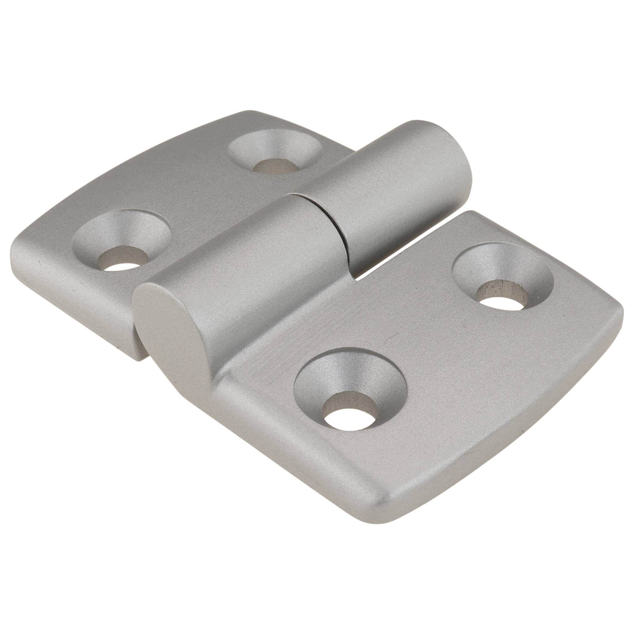 Scharnier, Kombischarnier, 72x48x16, Aluminiumdruckguß, pulverbeschichtet, alufarbig