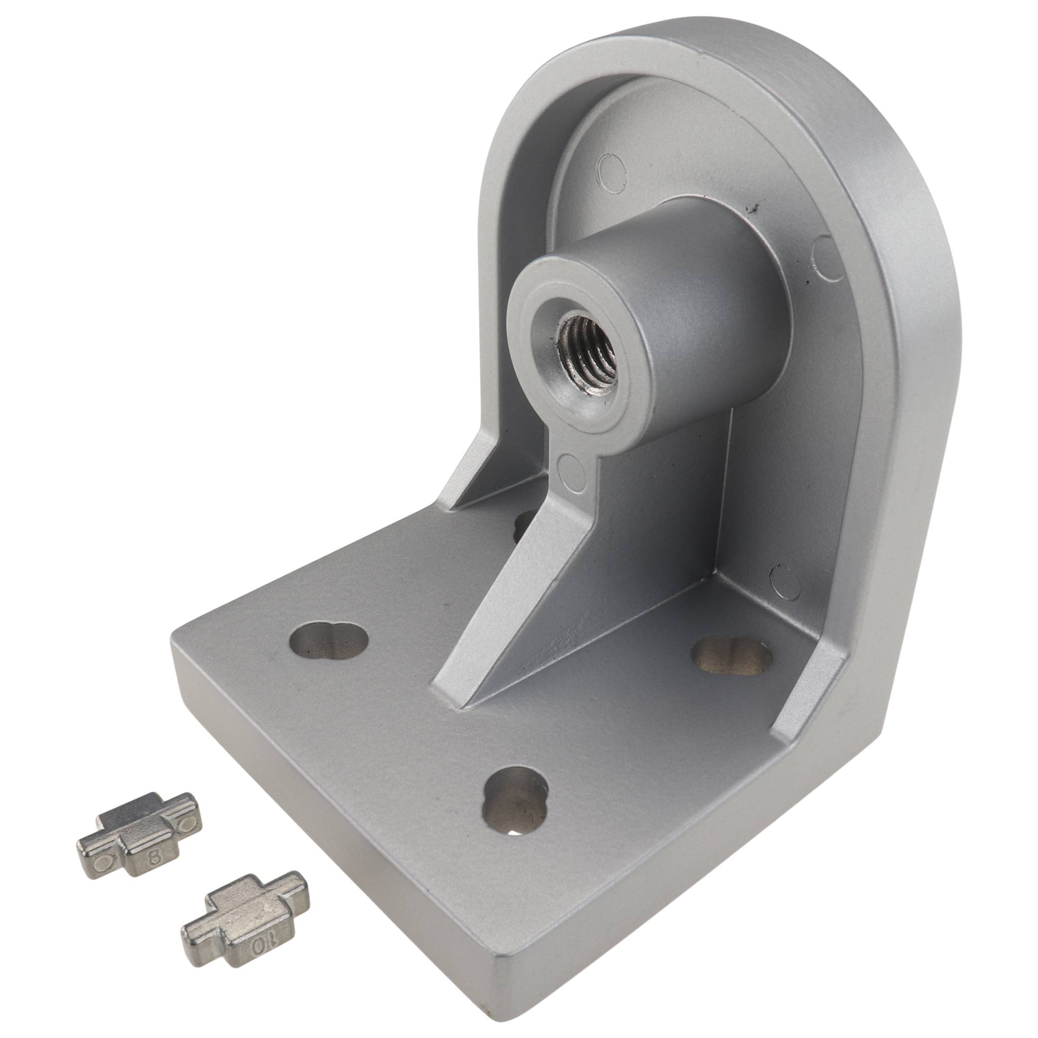 Winkel, 100x79.8x79.8, Aluminiumdruckguß, pulverbeschichtet, alufarbig