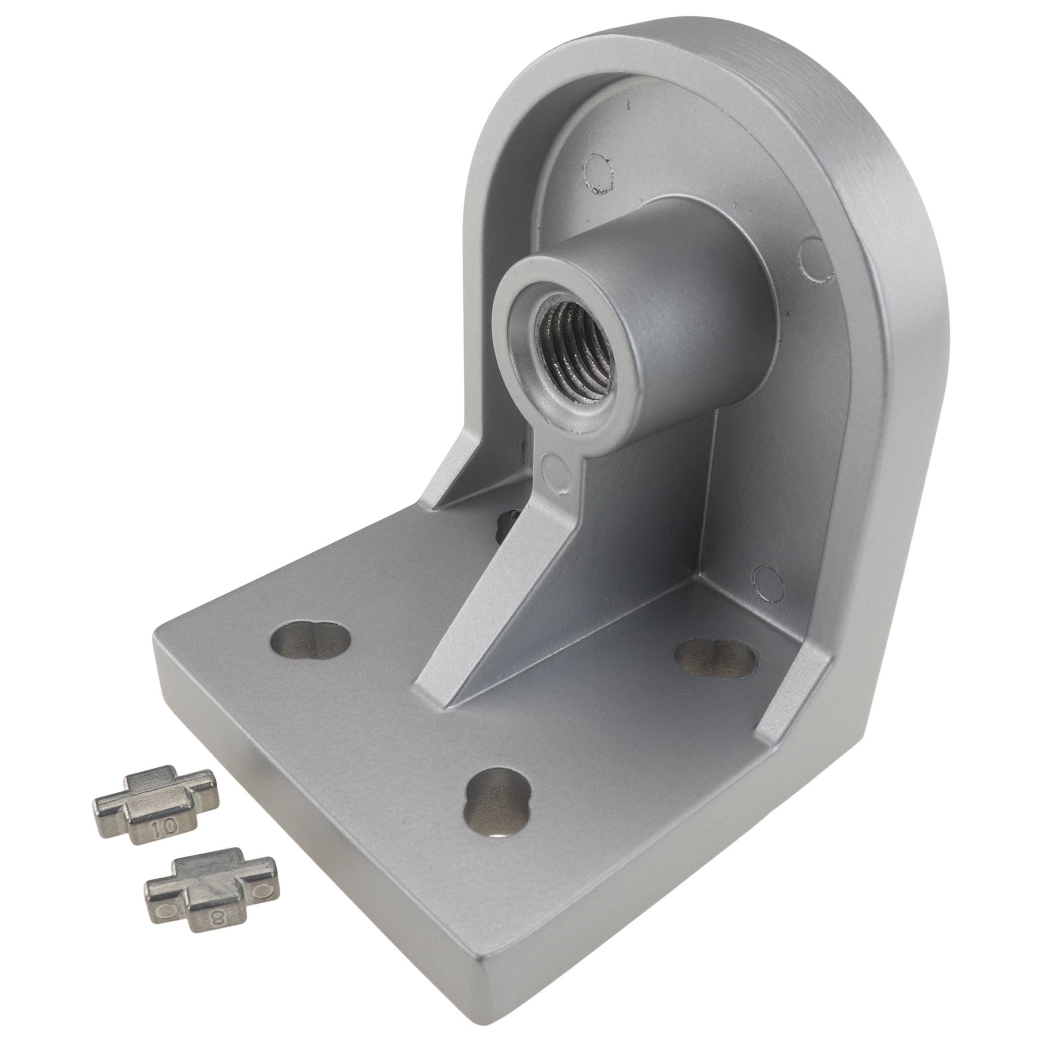 Winkel, 100x79.8x79.8, Aluminiumdruckguß, pulverbeschichtet, alufarbig