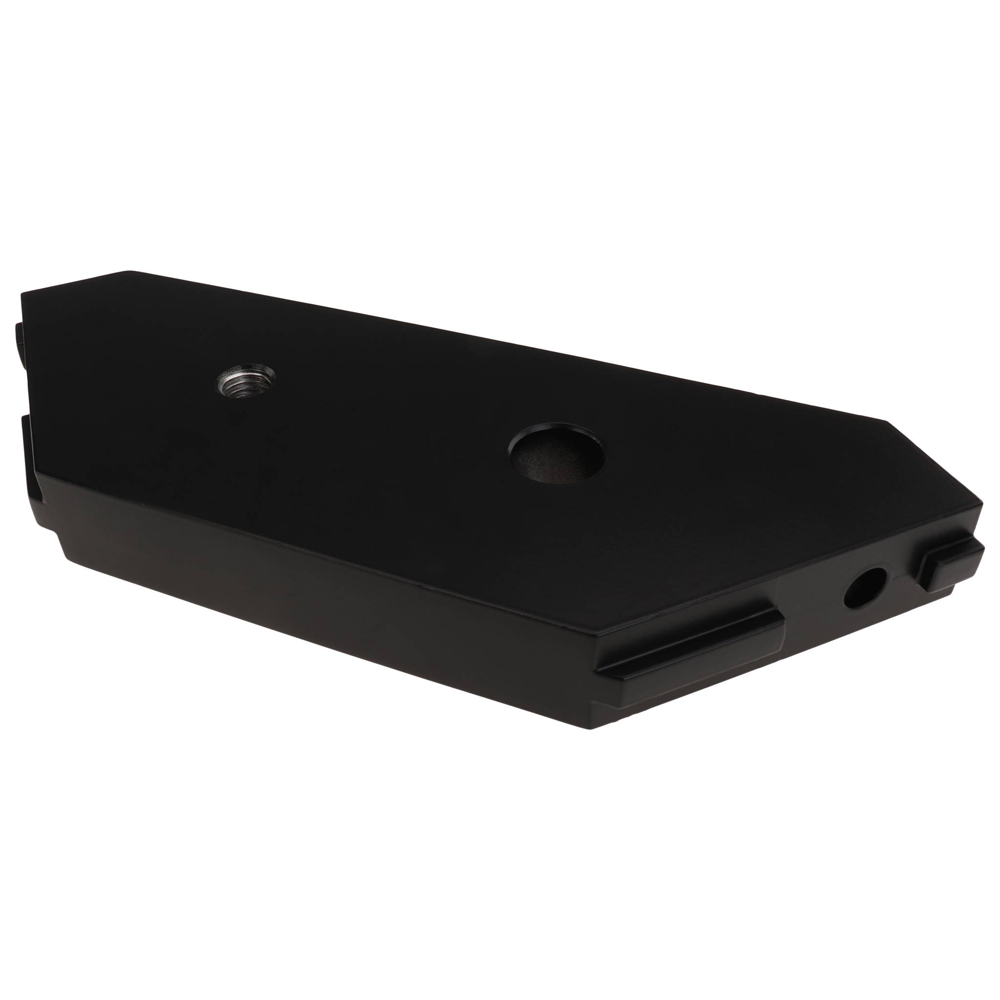 Platte, Stabilisierungsplatte 90°, 231x76.7x24, Aluminiumdruckguß, pulverbeschichtet, schwarz