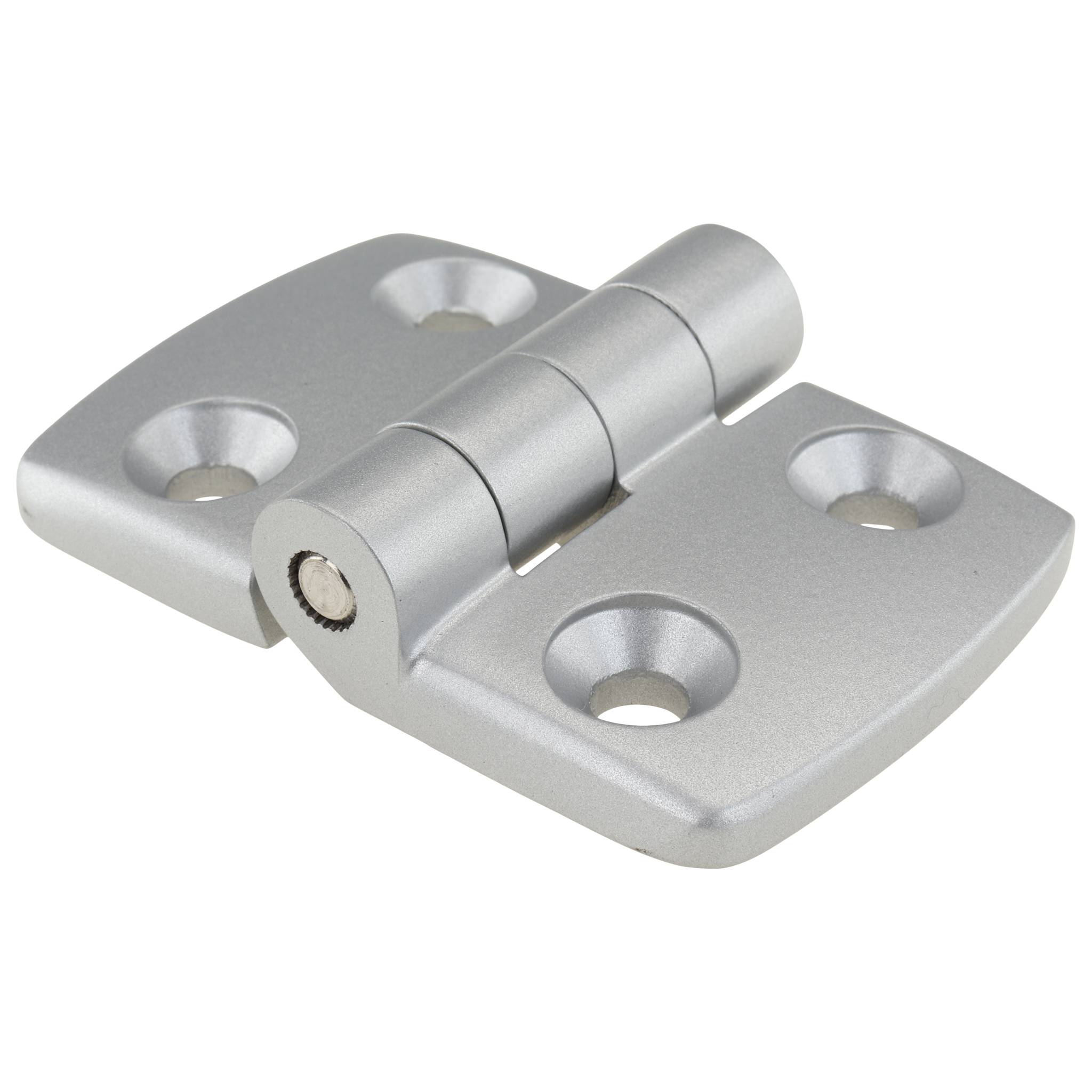 Scharnier, Kombischarnier, 72x48x16, Aluminiumdruckguß, pulverbeschichtet, alufarbig