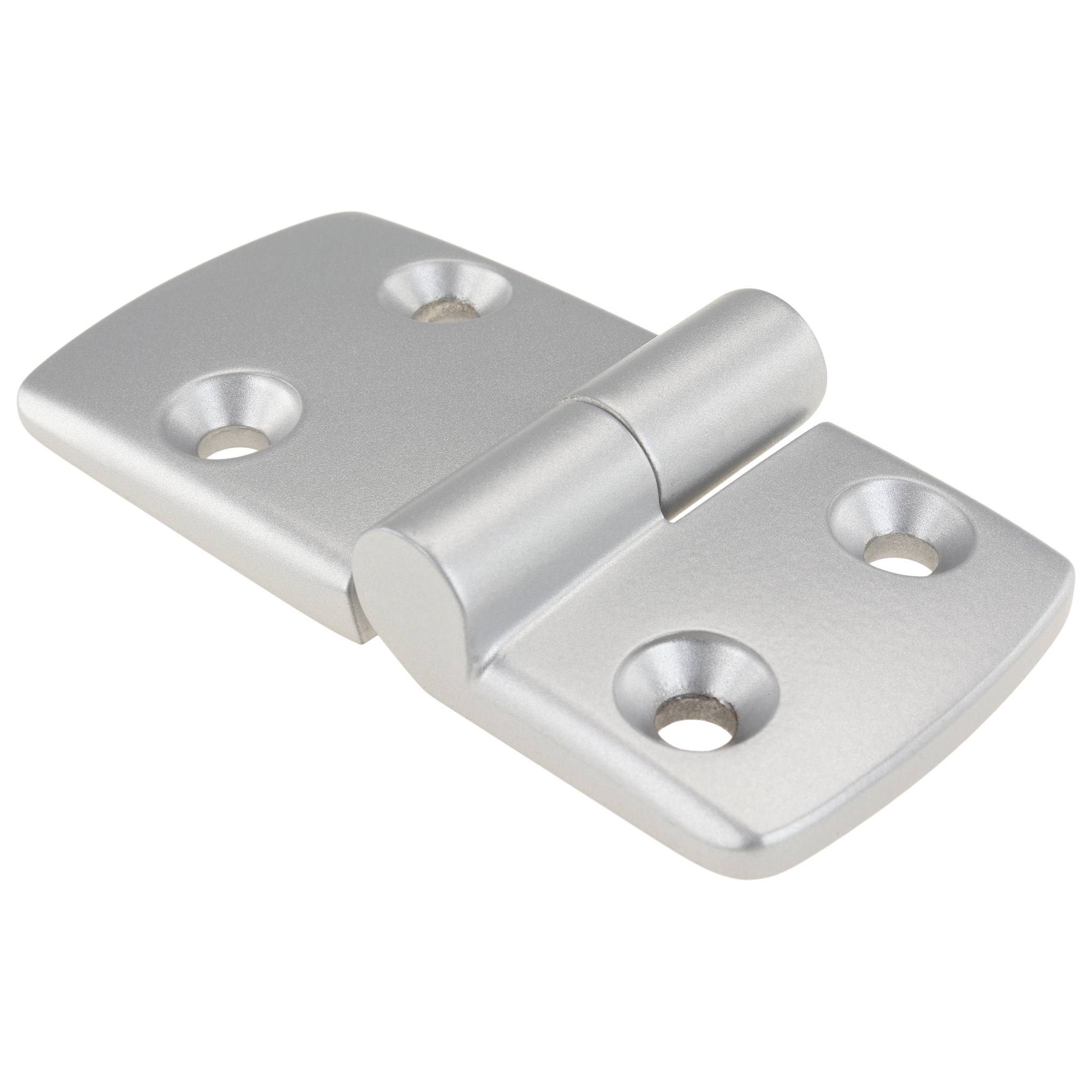 Scharnier, Kombischarnier, 96x48x16, Aluminiumdruckguß, pulverbeschichtet, alufarbig