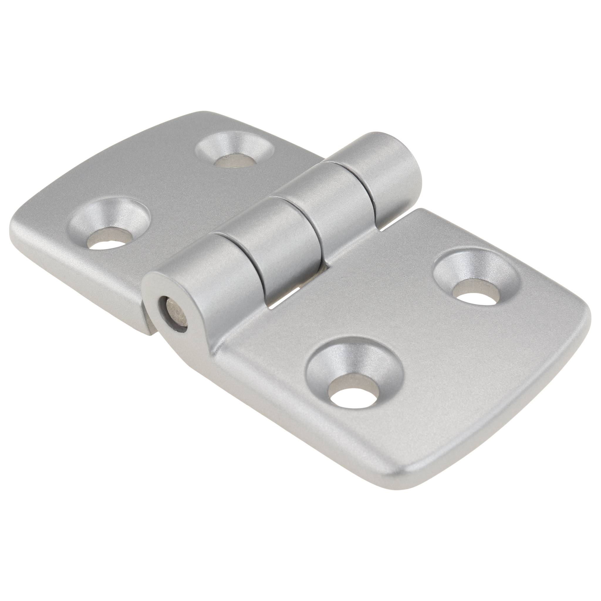 Scharnier, Kombischarnier, 87x48x16, Aluminiumdruckguß, pulverbeschichtet, alufarbig