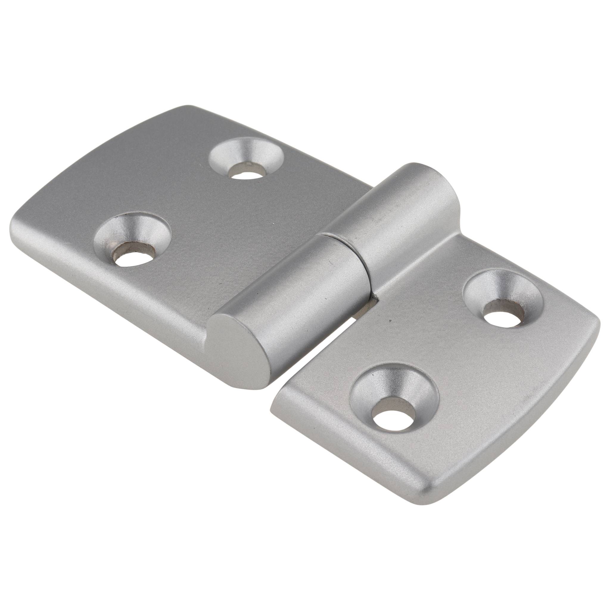 Scharnier, Kombischarnier, 96x48x16, Aluminiumdruckguß, pulverbeschichtet, alufarbig