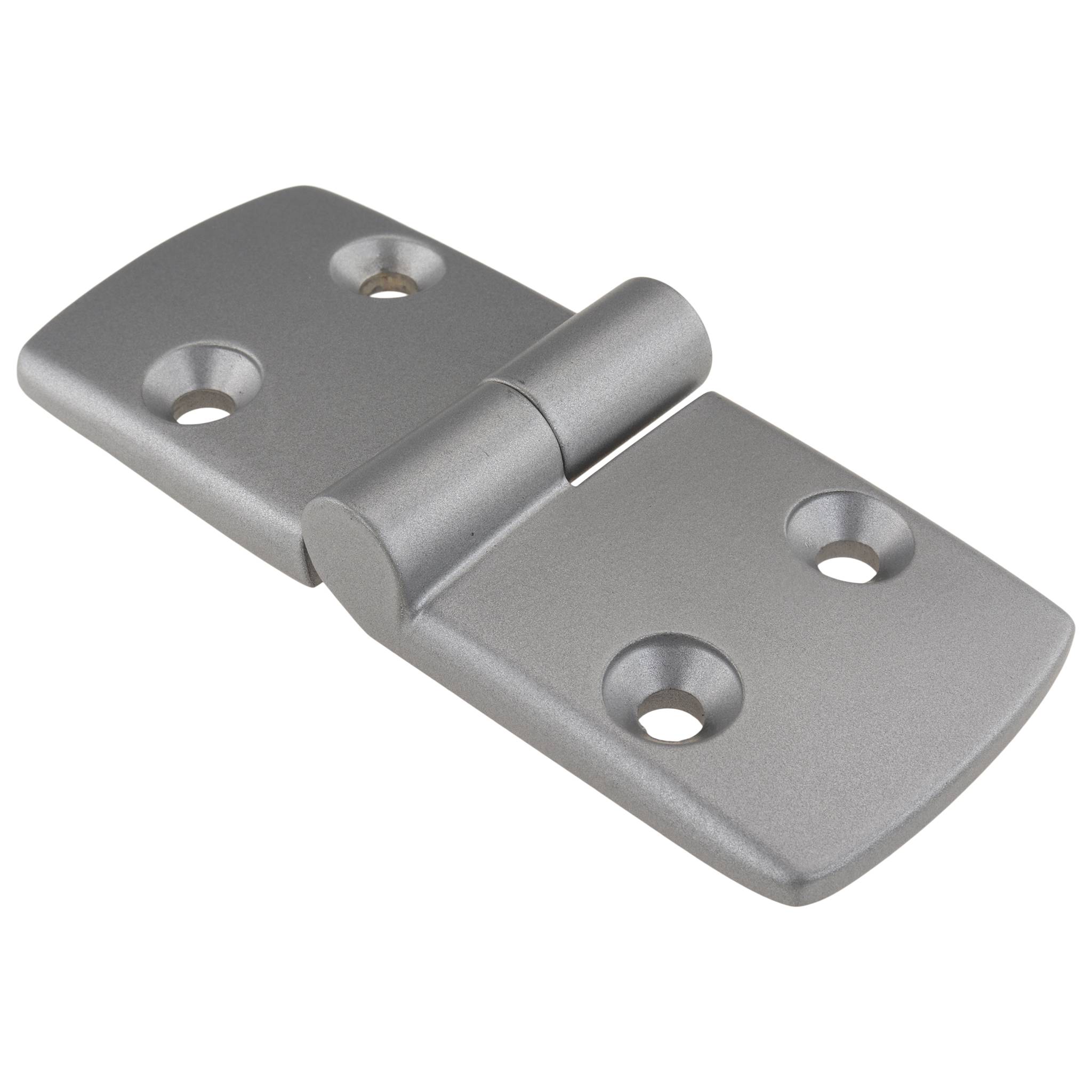 Scharnier, Kombischarnier, 115x48x16, Aluminiumdruckguß, pulverbeschichtet, alufarbig