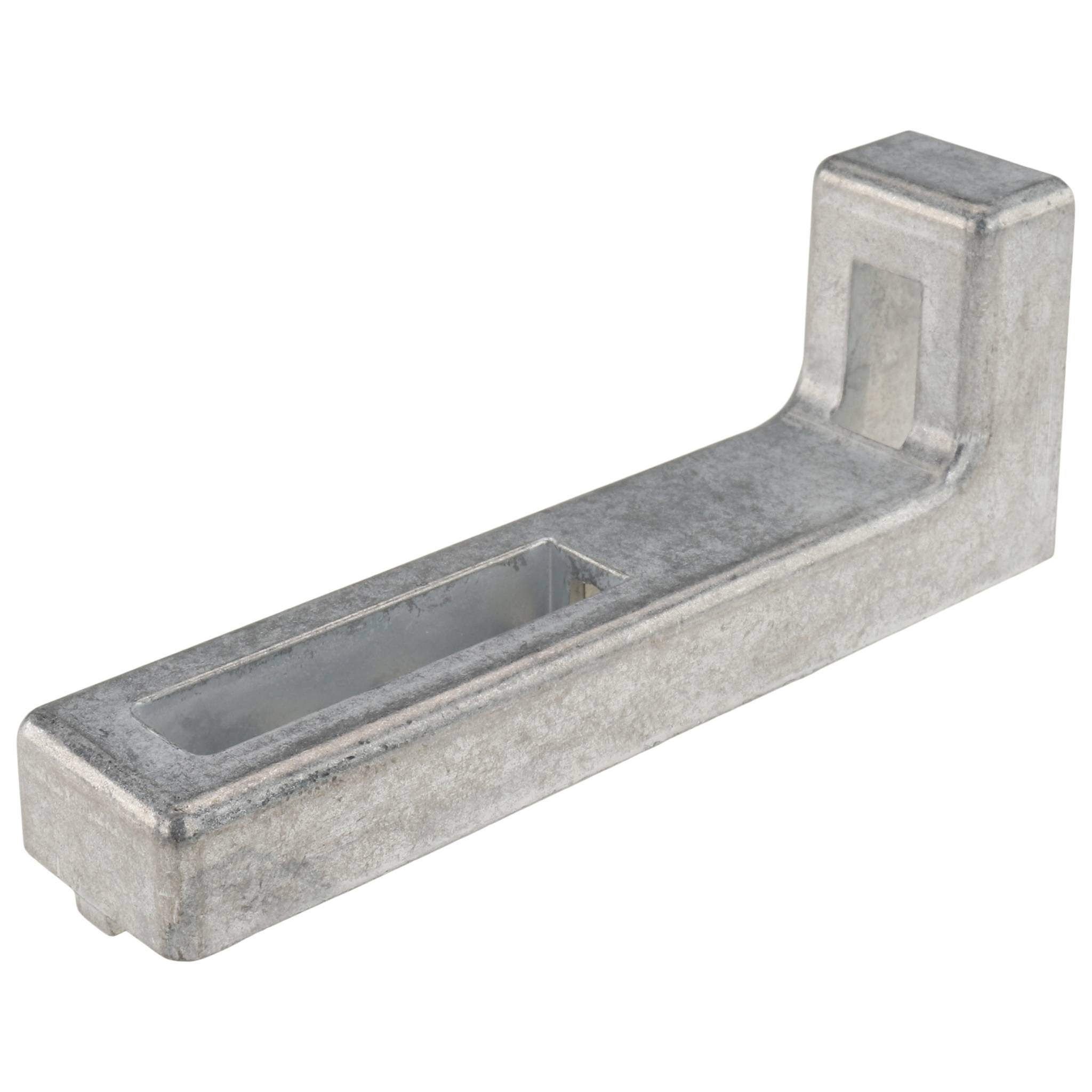 Winkel, Bodenwinkel, 120x15x45, Zink-Druckguß, blank